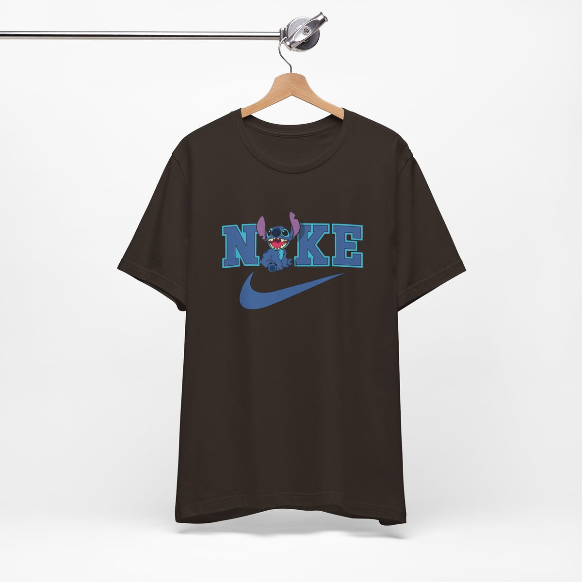 Stitch x Nike Parody Tee — Playful Cartoon Graphic T-Shirt