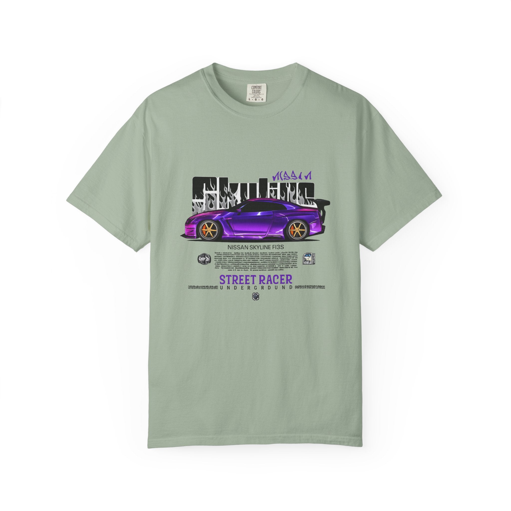 Street Racer Car T-Shirt — Purple Skyline Nissan Silvia Design