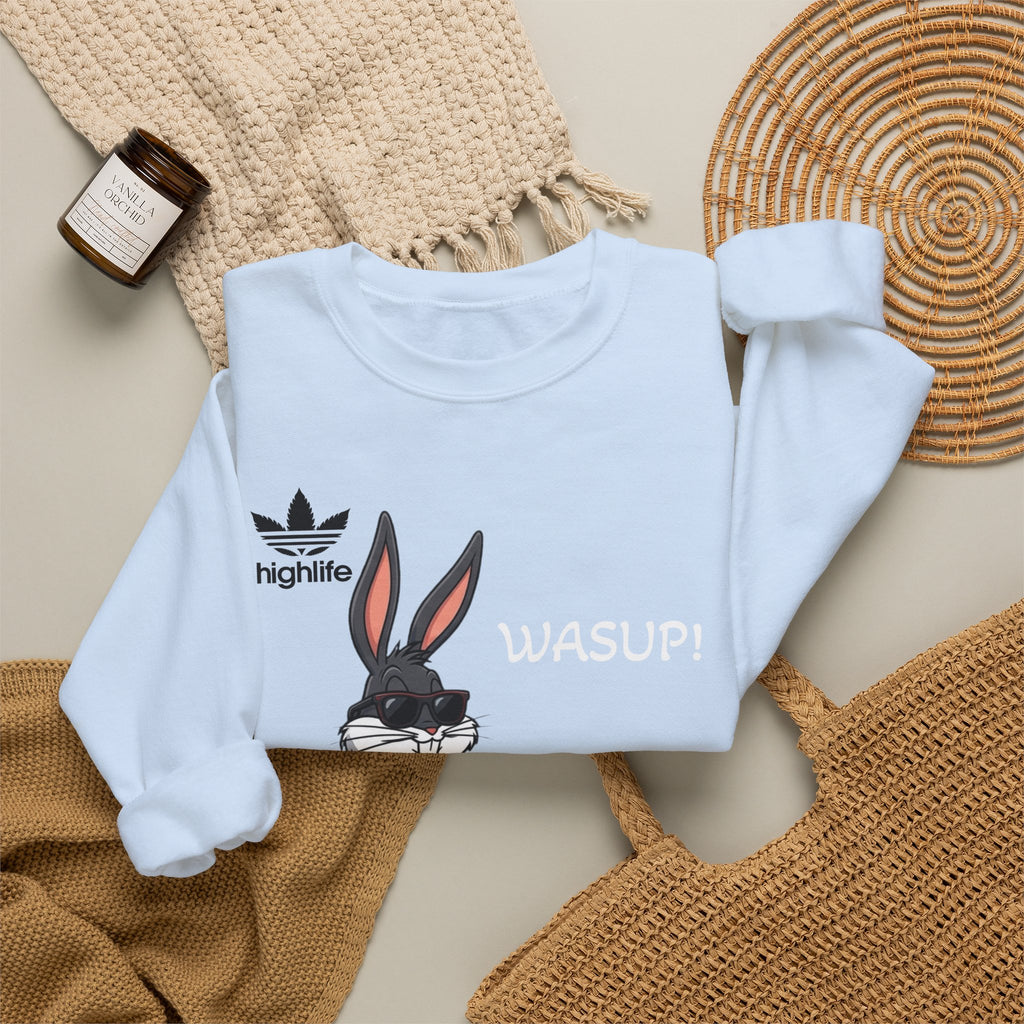 Wasup! Bunny Graphic Sweatshirt