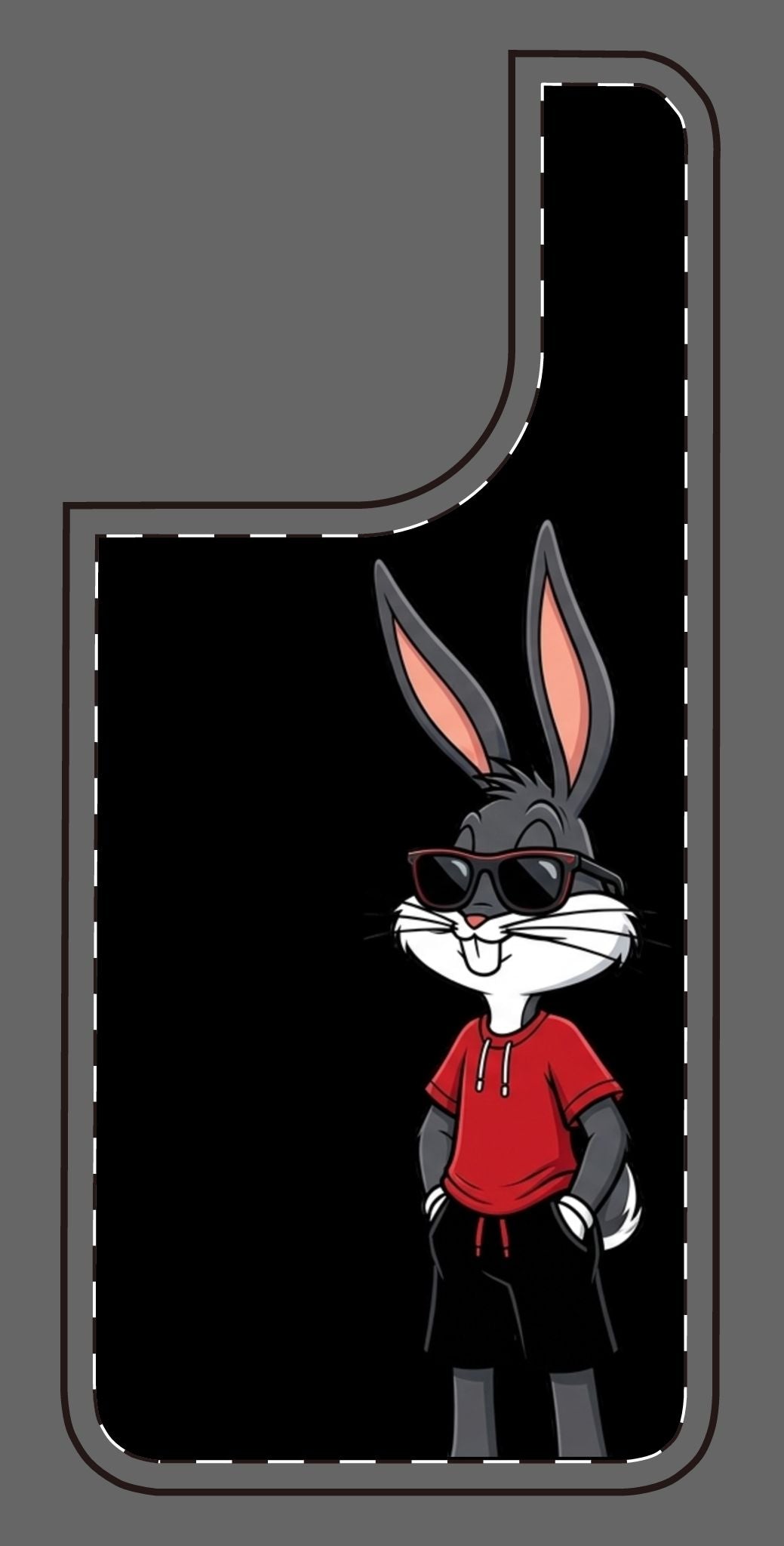 Custom print on any phone case Cool Bunny Cartoon Phone Case – Trendy Sunglasses Rabbit Design