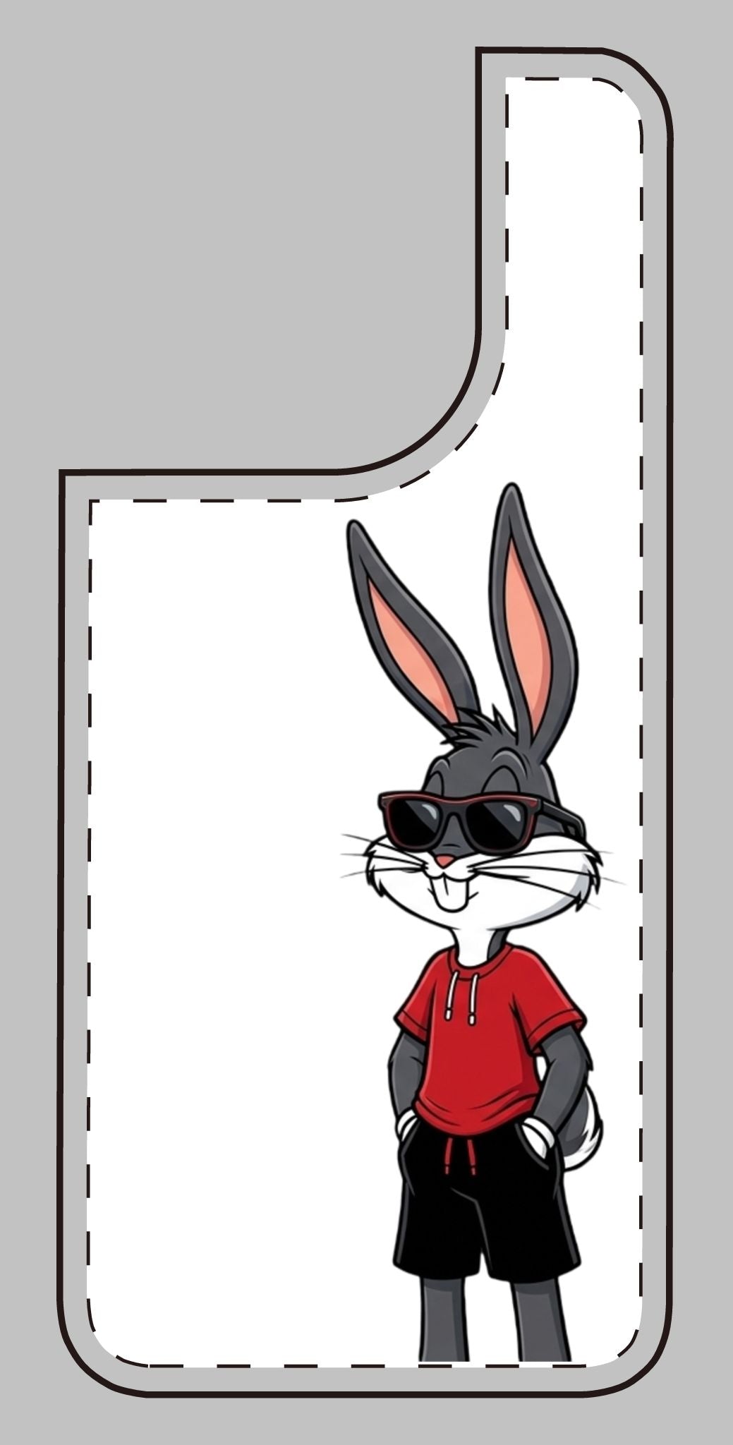 Custom print on any phone case Cool Bunny Cartoon Phone Case – Trendy Sunglasses Rabbit Design