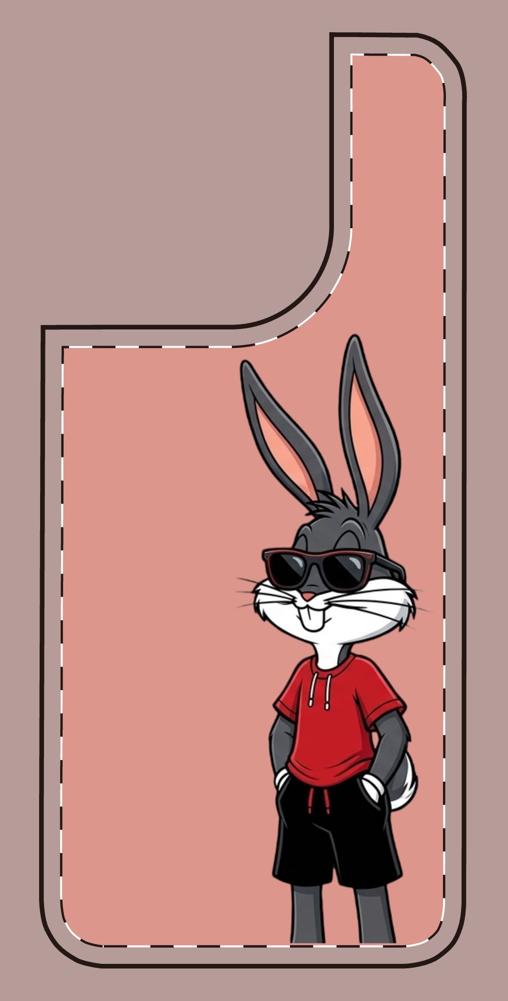 Custom print on any phone case Cool Bunny Cartoon Phone Case – Trendy Sunglasses Rabbit Design