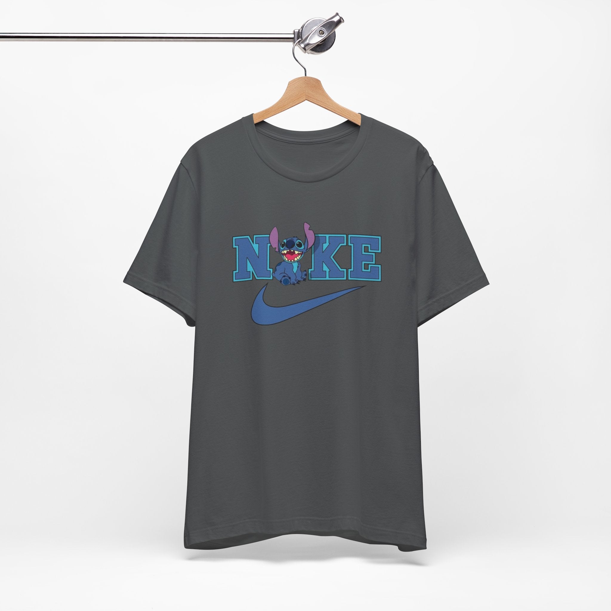 Stitch x Nike Parody Tee — Playful Cartoon Graphic T-Shirt
