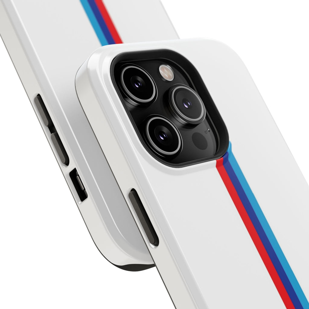 Phone Case — Retro Racing BMW Stripe Design (Impact-Resistant)