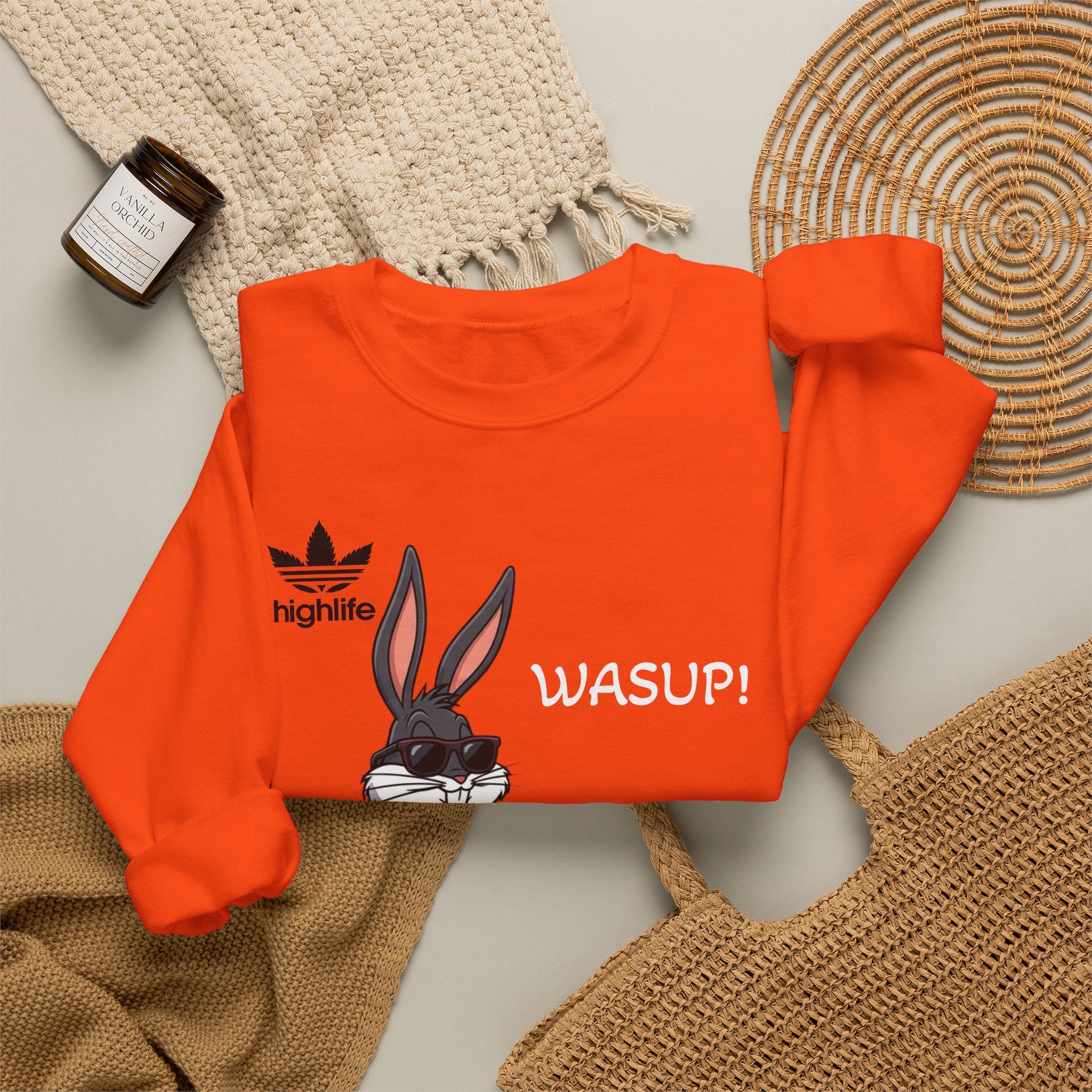 Wasup! Bunny Graphic Sweatshirt