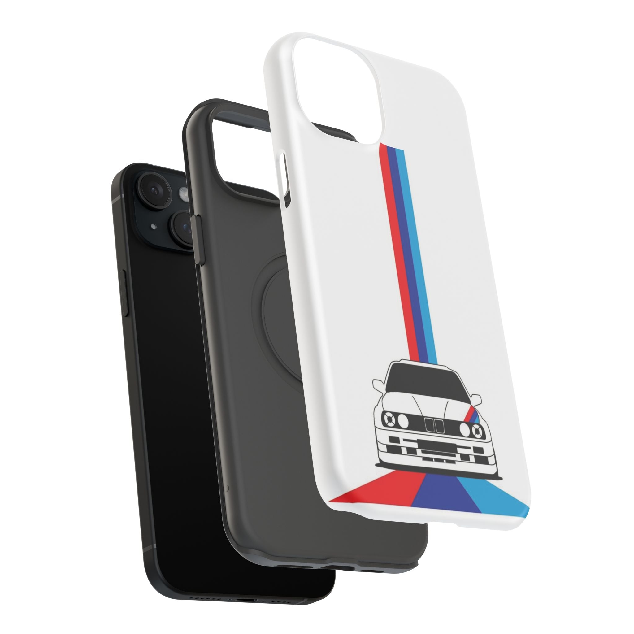 Phone Case — Retro Racing BMW Stripe Design (Impact-Resistant)
