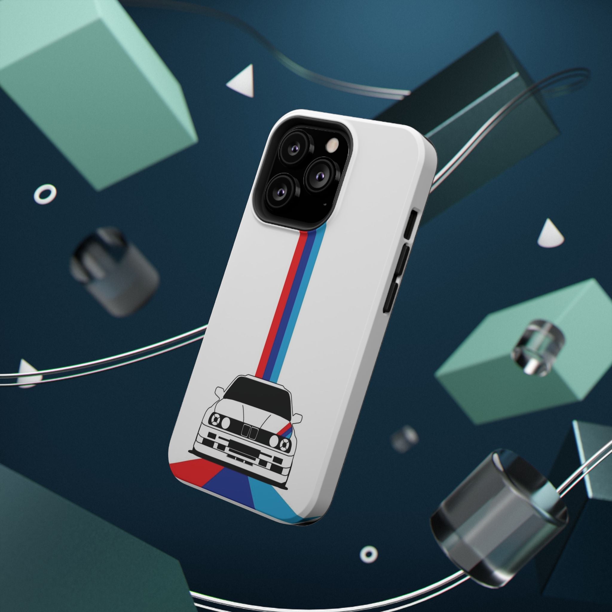 Phone Case — Retro Racing BMW Stripe Design (Impact-Resistant)
