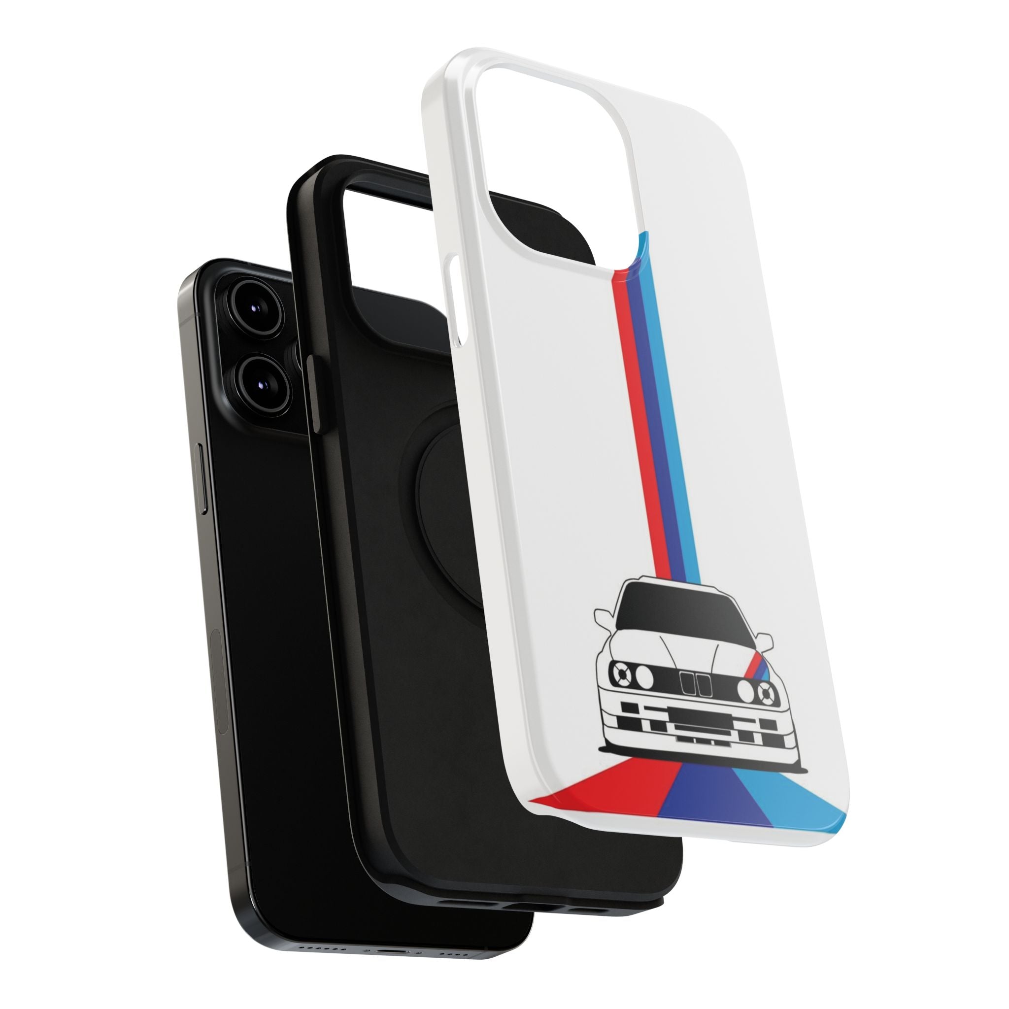 Phone Case — Retro Racing BMW Stripe Design (Impact-Resistant)