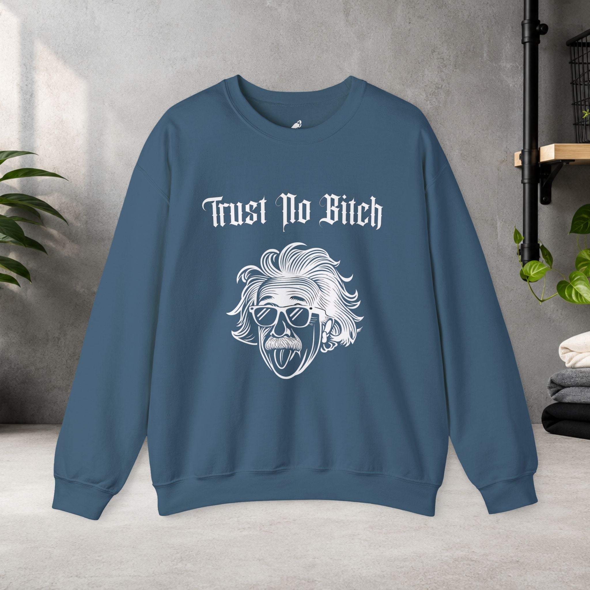 'Trust No Bitch' Graphic Sweatshirt — Gothic Demon Girl Crewneck