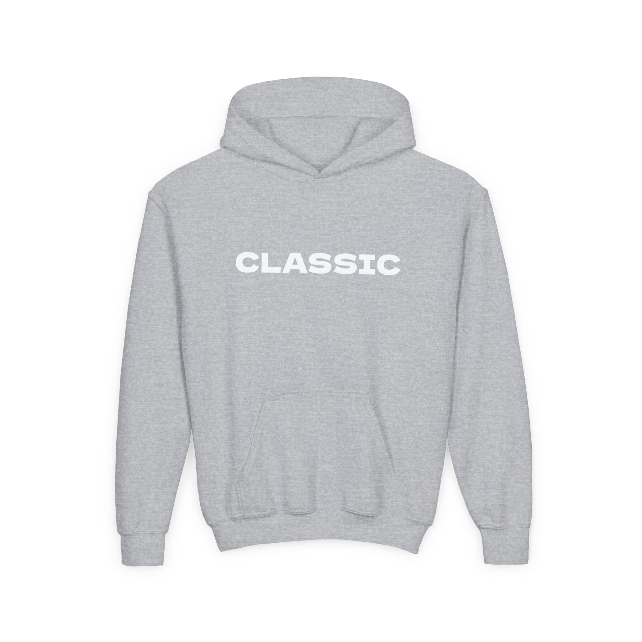 Youth Hoodie — 'CLASSIC' Retro Pink & Teal Muscle Car Graphic