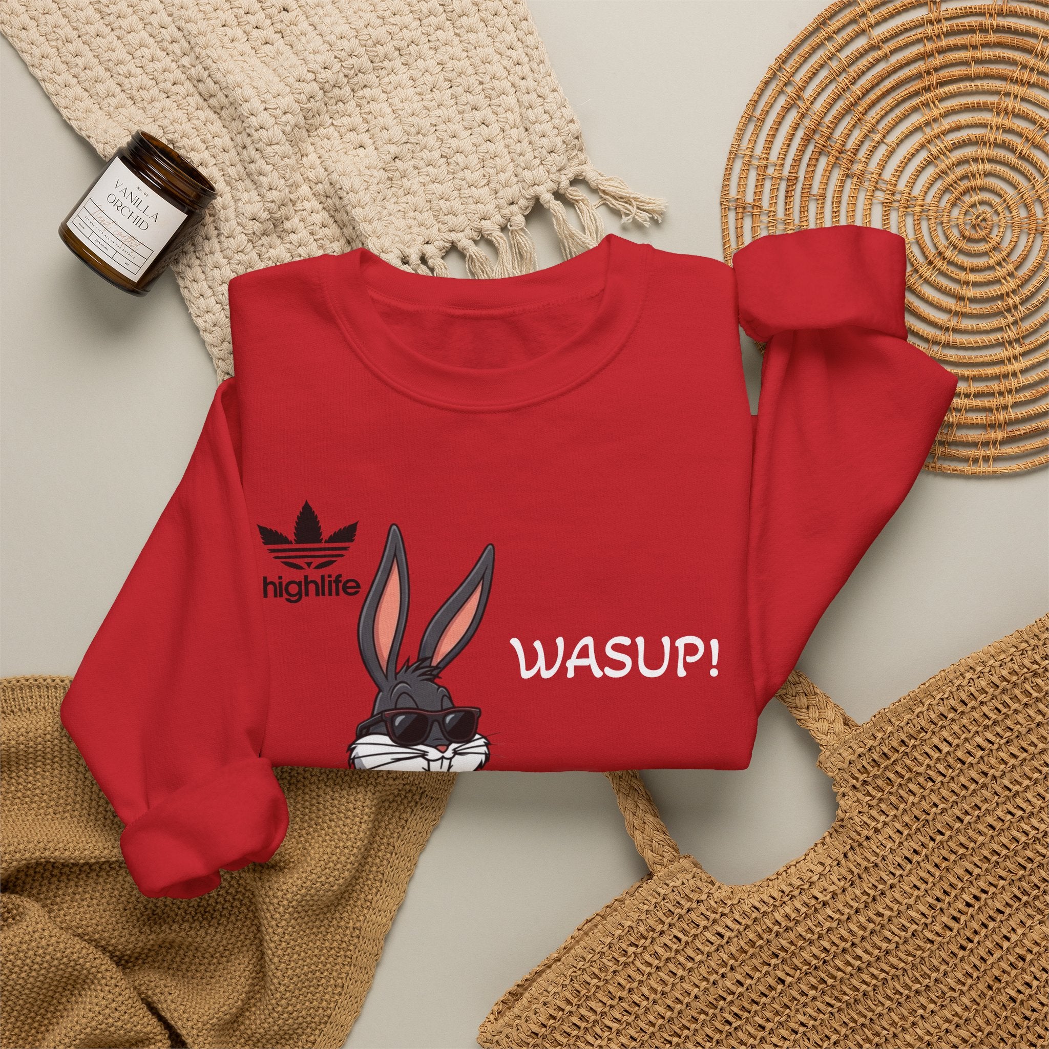 Wasup! Bunny Graphic Sweatshirt