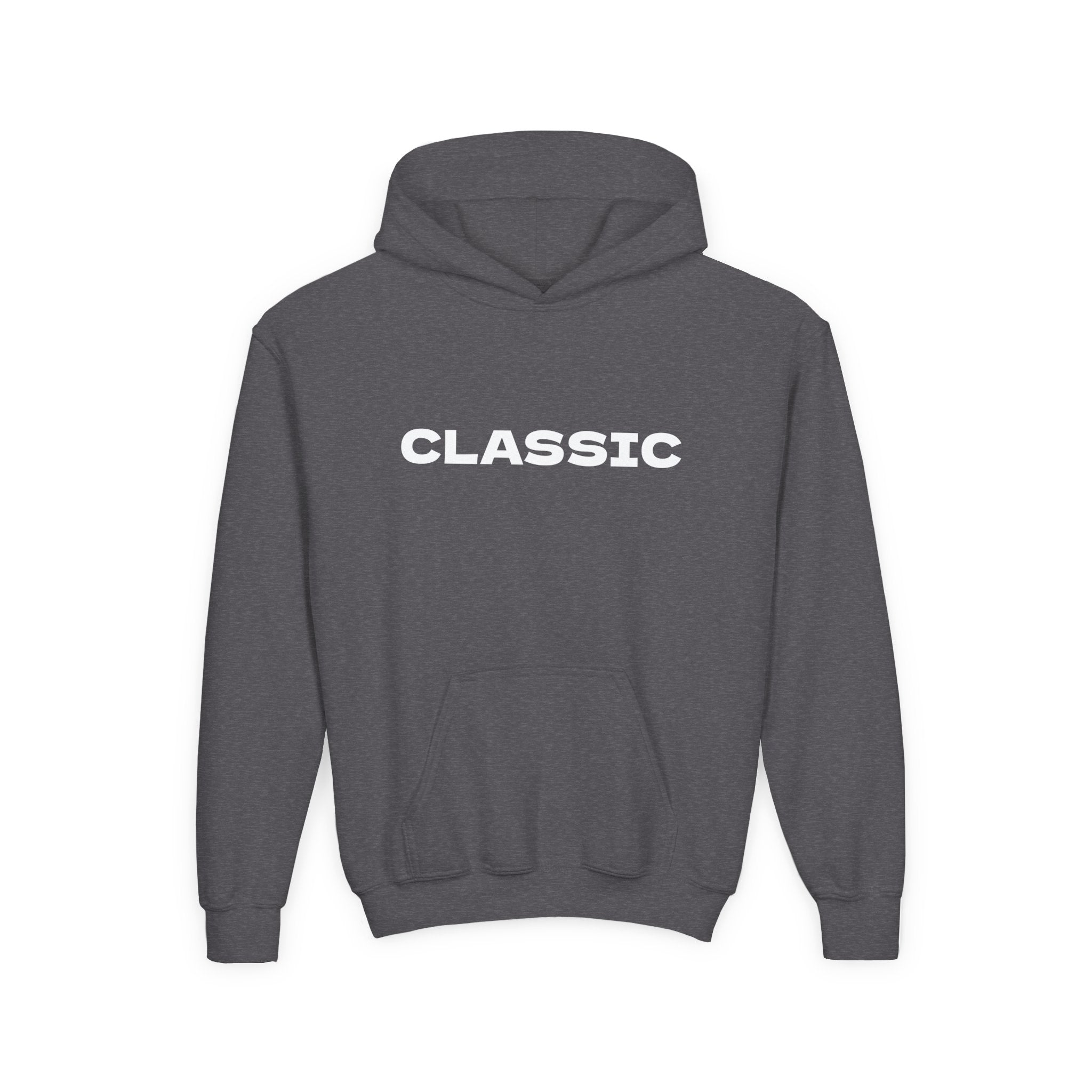 Youth Hoodie — 'CLASSIC' Retro Pink & Teal Muscle Car Graphic