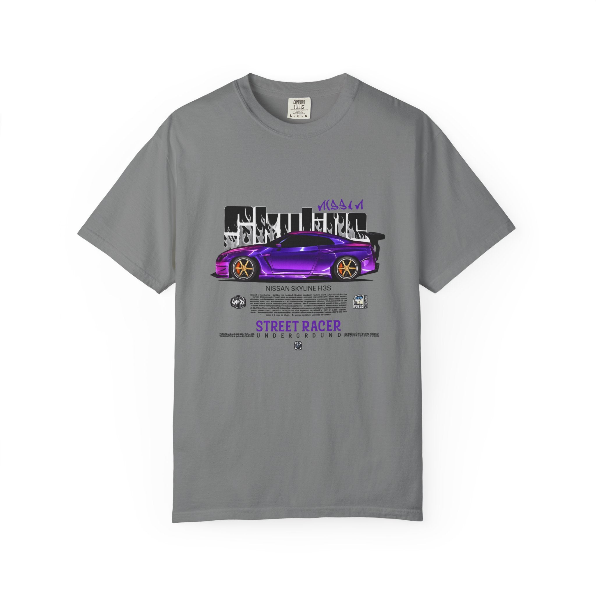 Street Racer Car T-Shirt — Purple Skyline Nissan Silvia Design