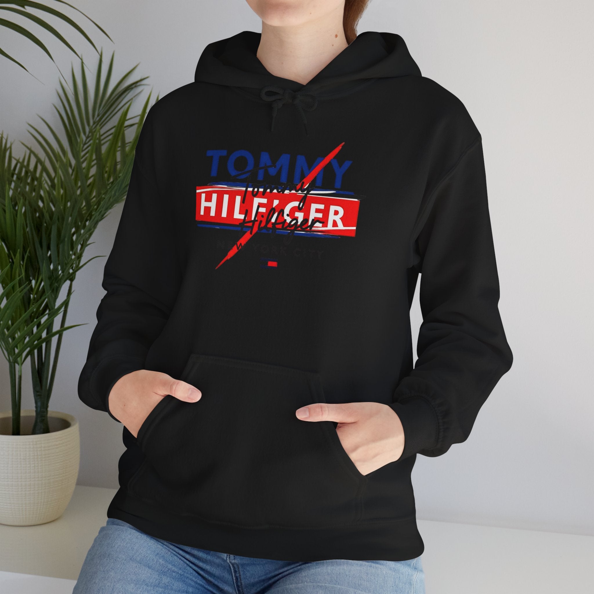 Hilfiger Hoodie – Vintage Red & Blue New York Sweatshirt