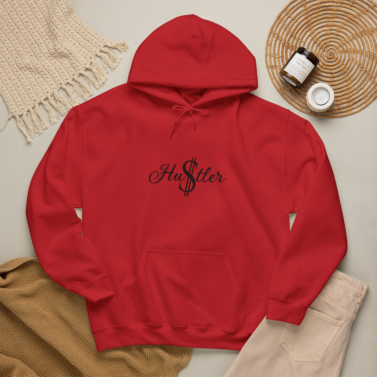 Hoodie - 'Hustler' Script Front & 'I Saw That' Back Graphic