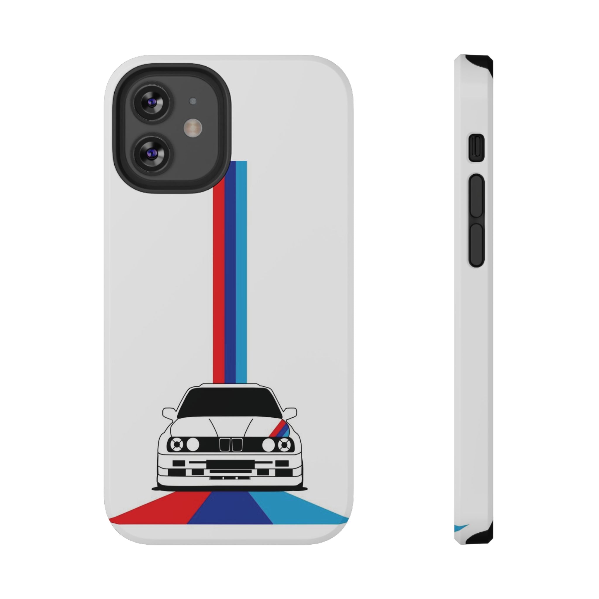 Phone Case — Retro Racing BMW Stripe Design (Impact-Resistant)