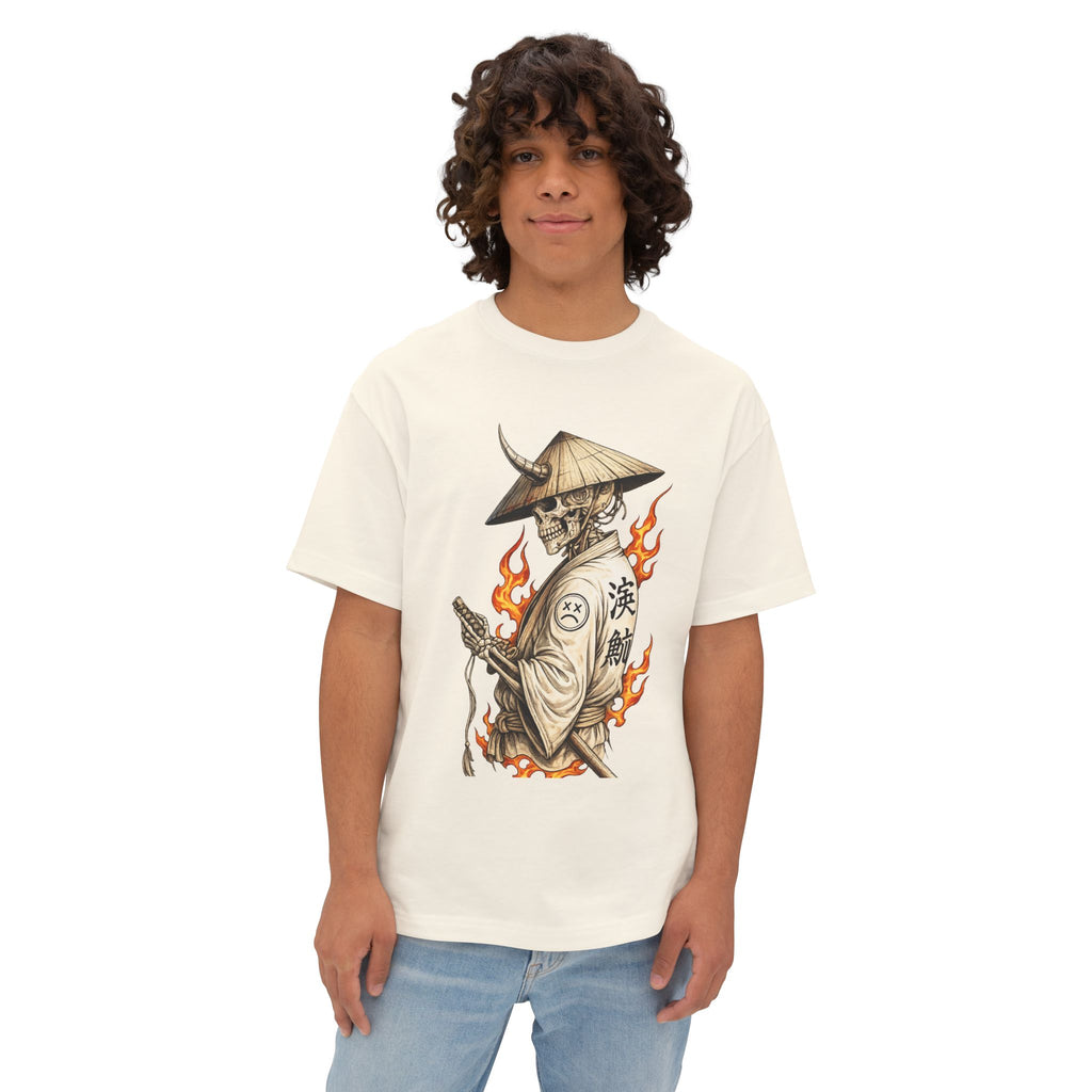 Samurai Skull Tee — Flaming Ronin Graphic T-Shirt
