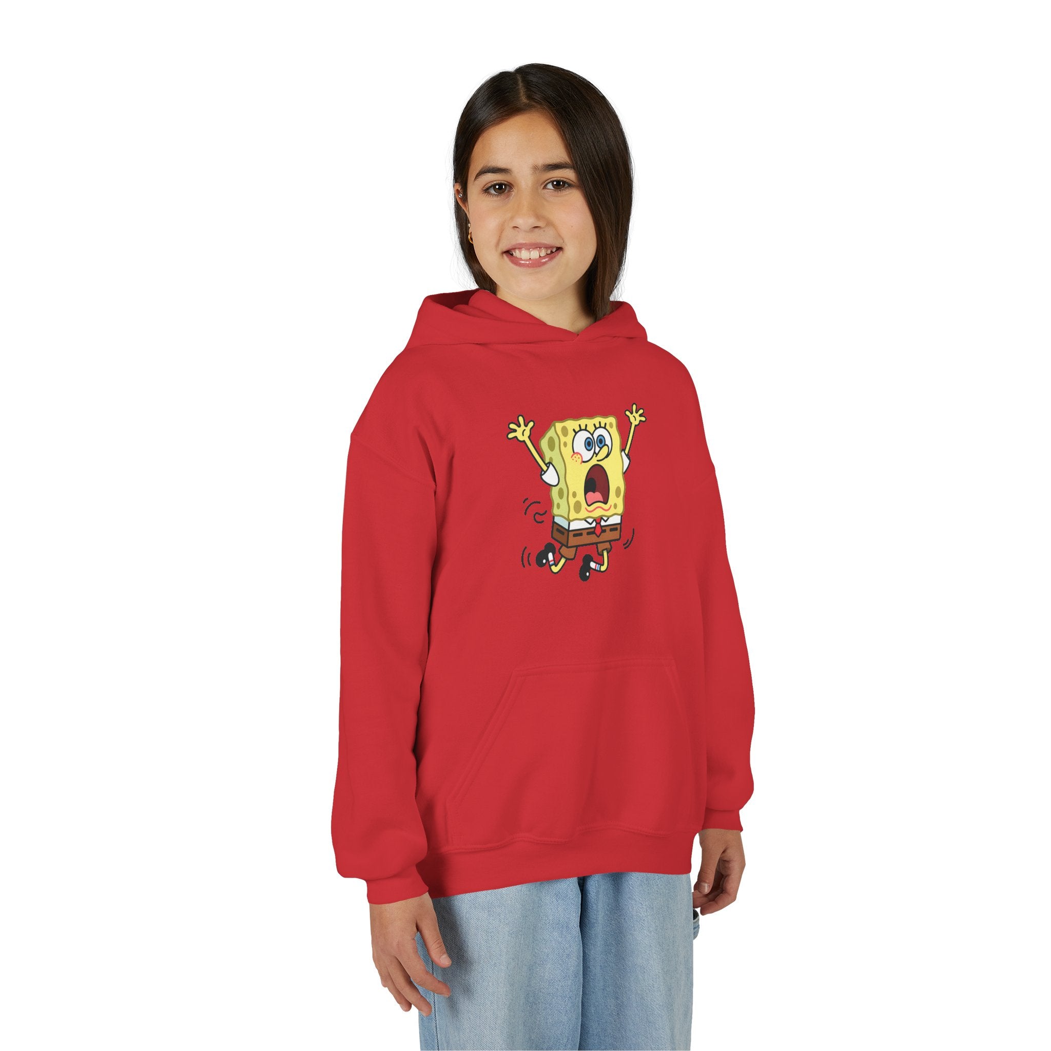 Panicked Yellow Sponge Heavy Blend Hooded Sweatshirt