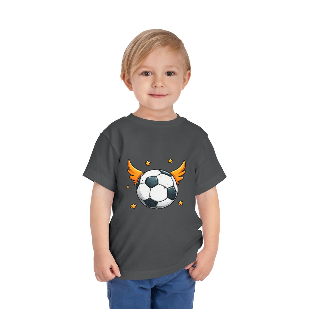 Toddler Soccer Tee — Winged Soccer Ball Kids Shirt