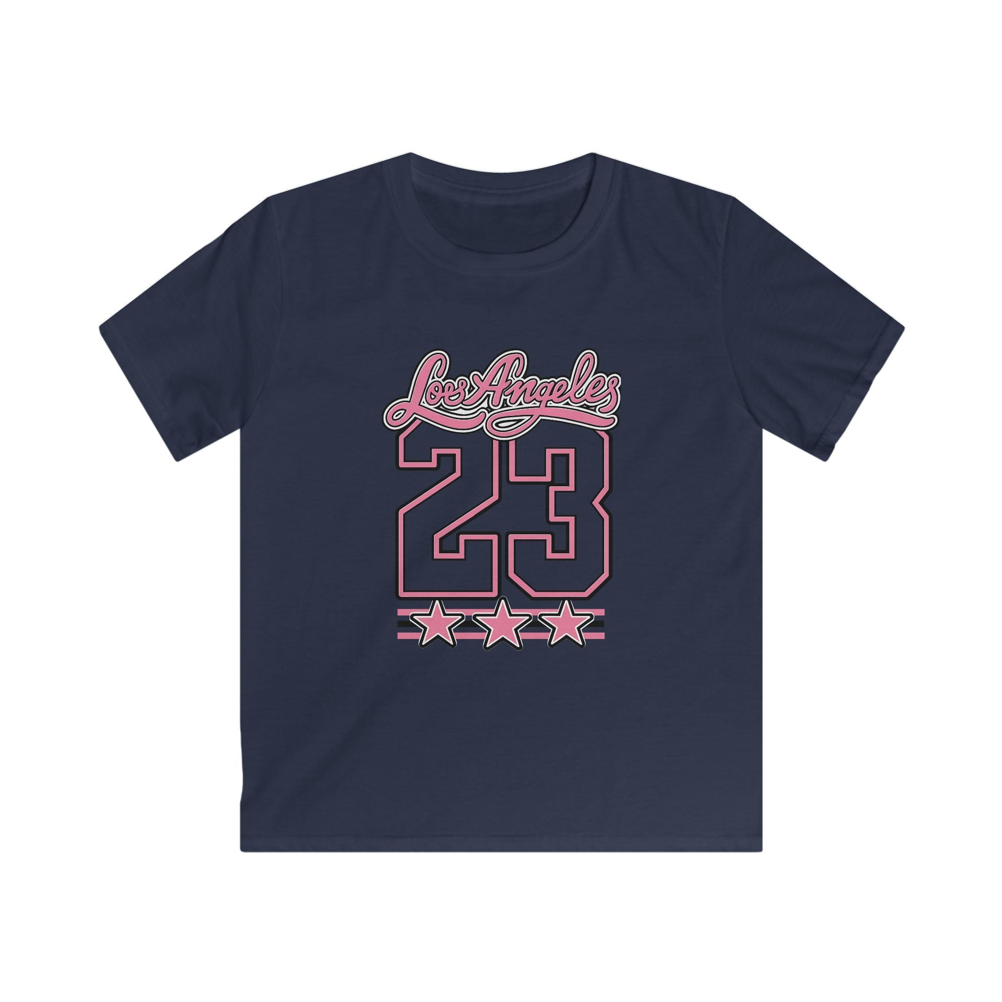Kids Tee — Los Angeles 23 Pink Retro Jersey Graphic