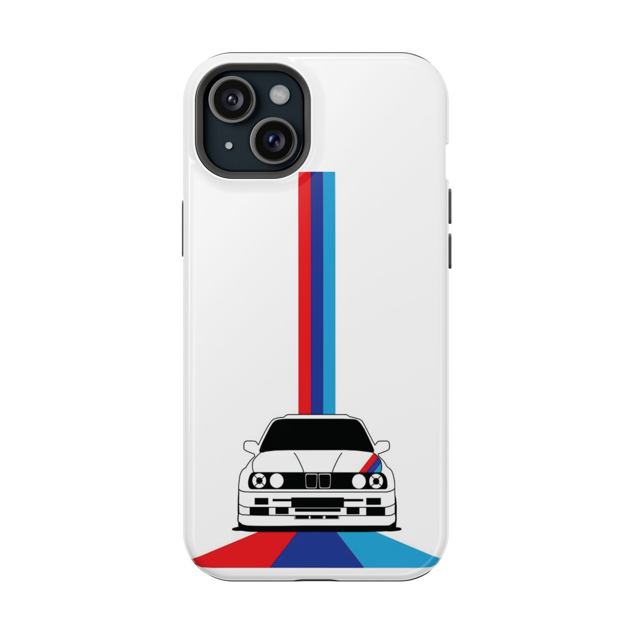 Phone Case — Retro Racing BMW Stripe Design (Impact-Resistant)