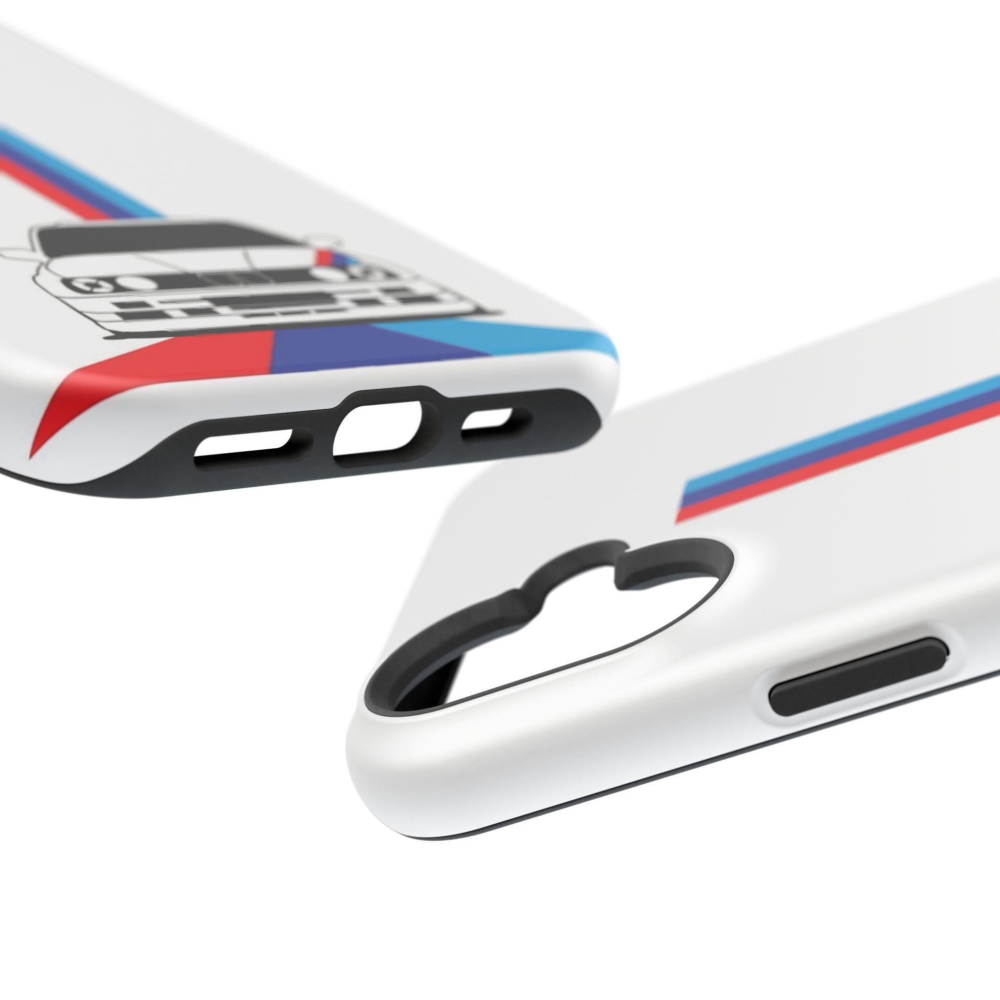Phone Case — Retro Racing BMW Stripe Design (Impact-Resistant)