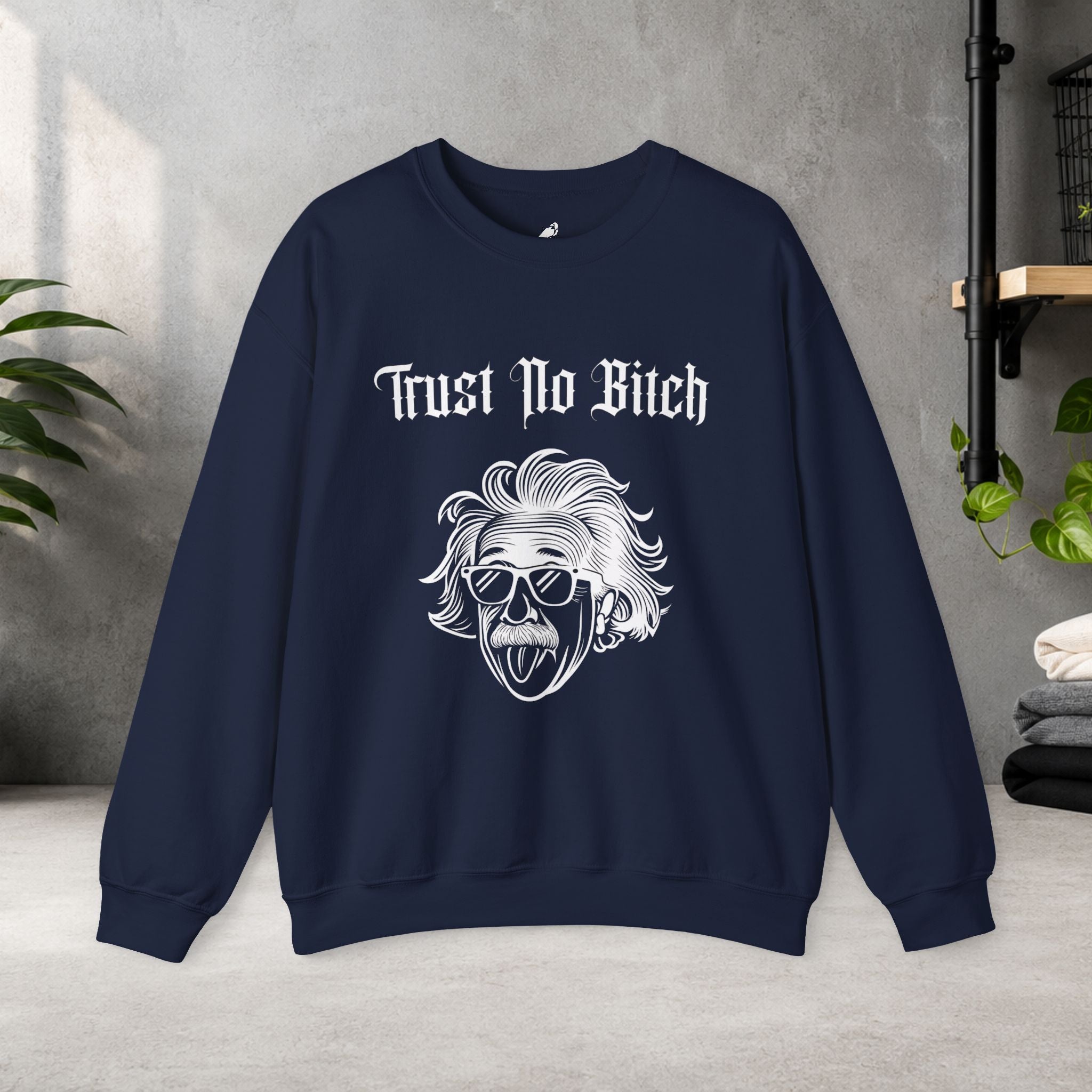 'Trust No Bitch' Graphic Sweatshirt — Gothic Demon Girl Crewneck