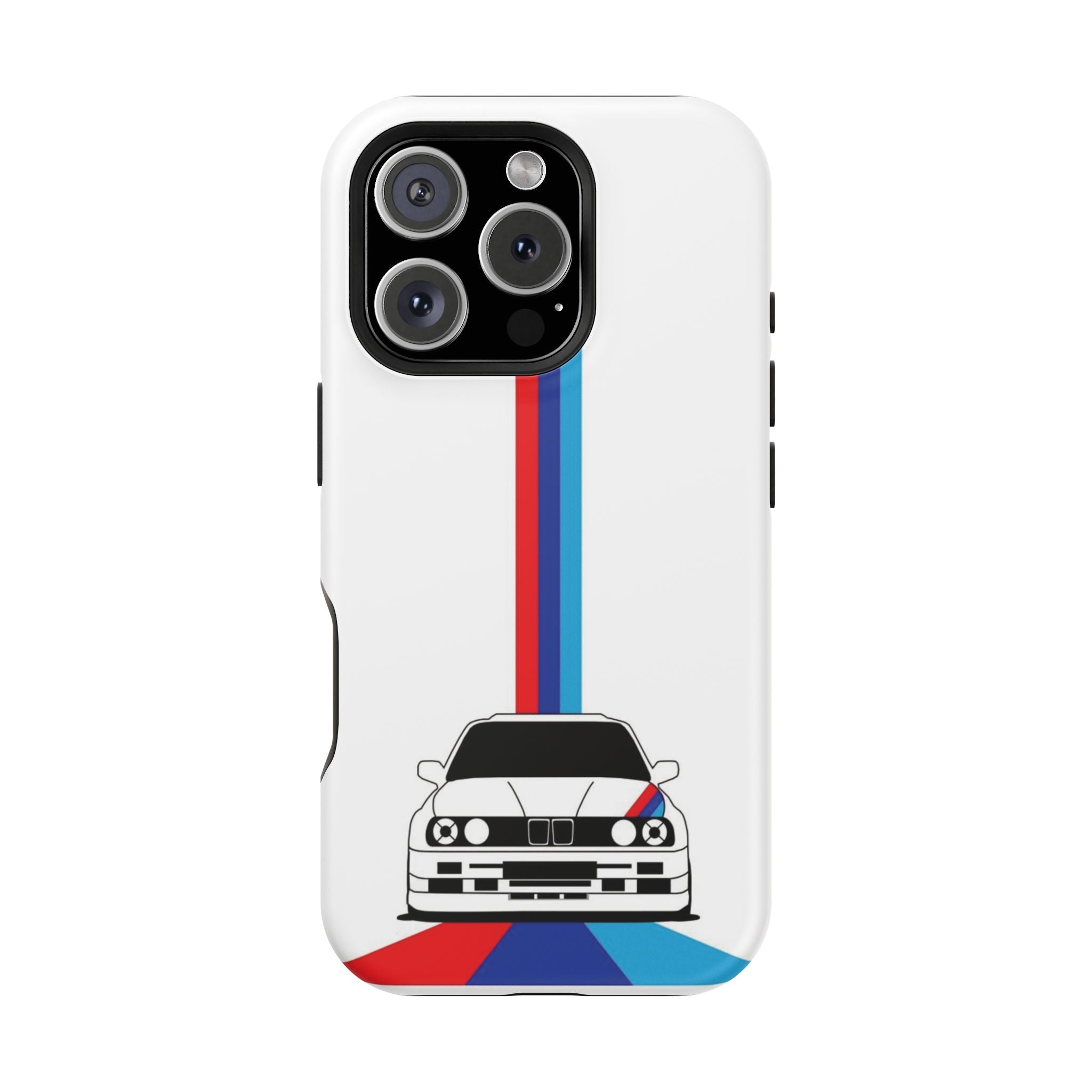 Phone Case — Retro Racing BMW Stripe Design (Impact-Resistant)