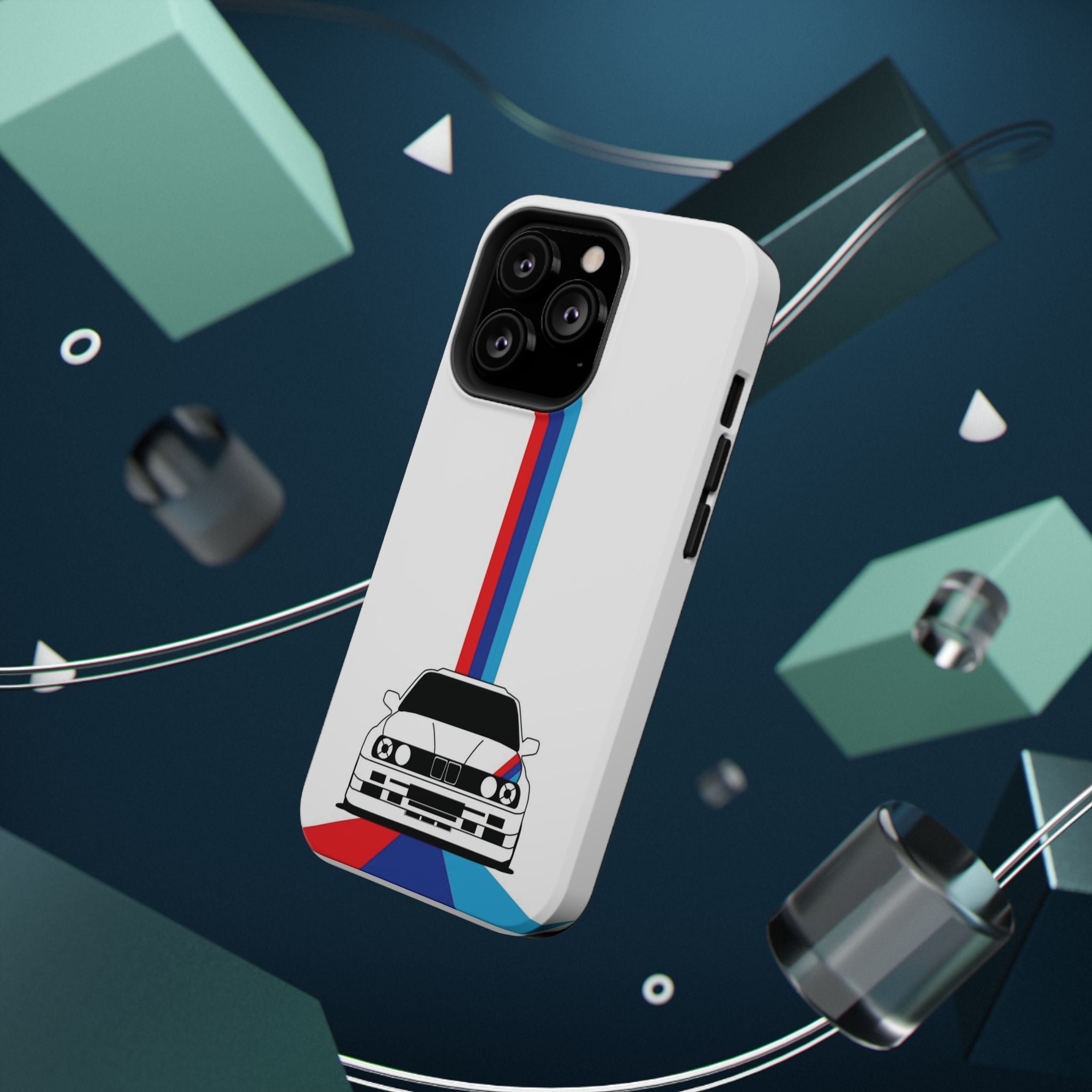 Phone Case — Retro Racing BMW Stripe Design (Impact-Resistant)