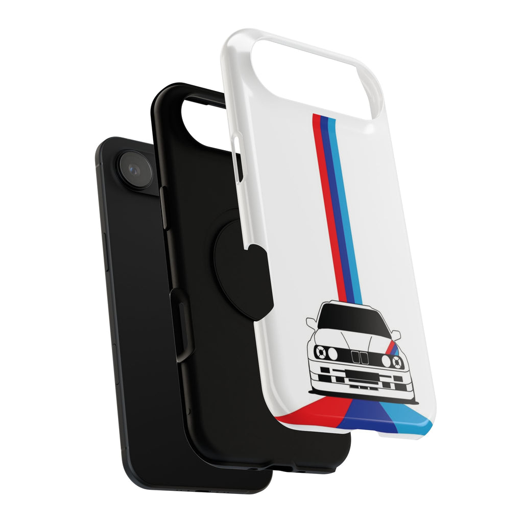 Phone Case — Retro Racing BMW Stripe Design (Impact-Resistant)