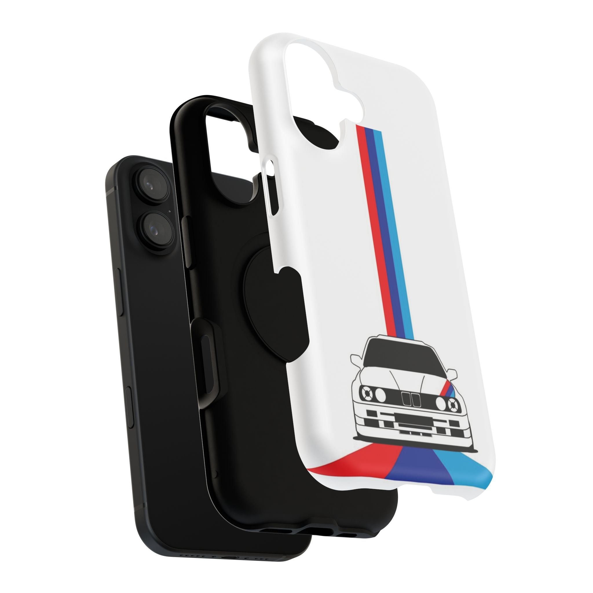 Phone Case — Retro Racing BMW Stripe Design (Impact-Resistant)