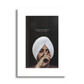 Colored Frame Poster SIDHU MOOSEWALA — Moody Portrait Wall Art with White Turban (Quote Accent)