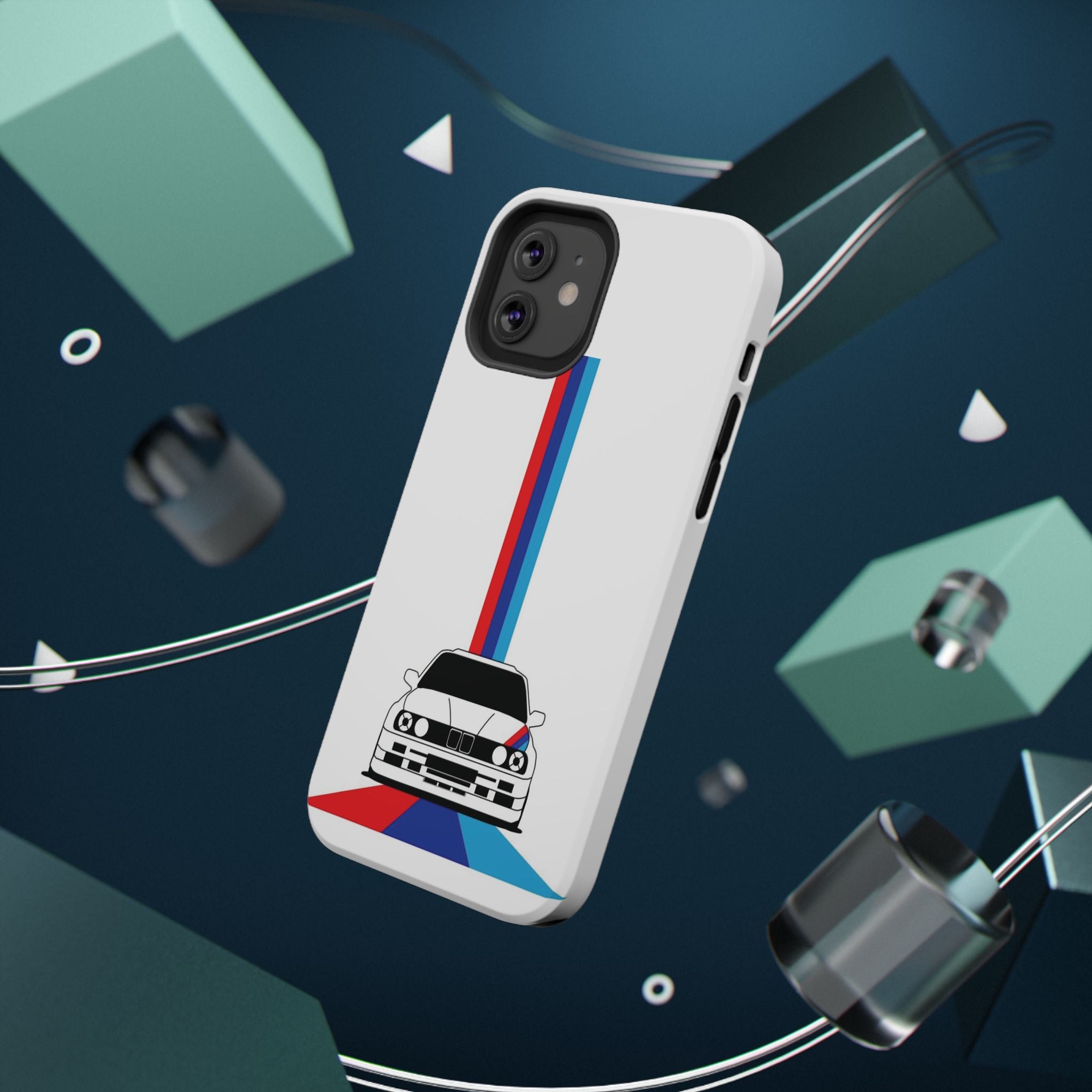 Phone Case — Retro Racing BMW Stripe Design (Impact-Resistant)
