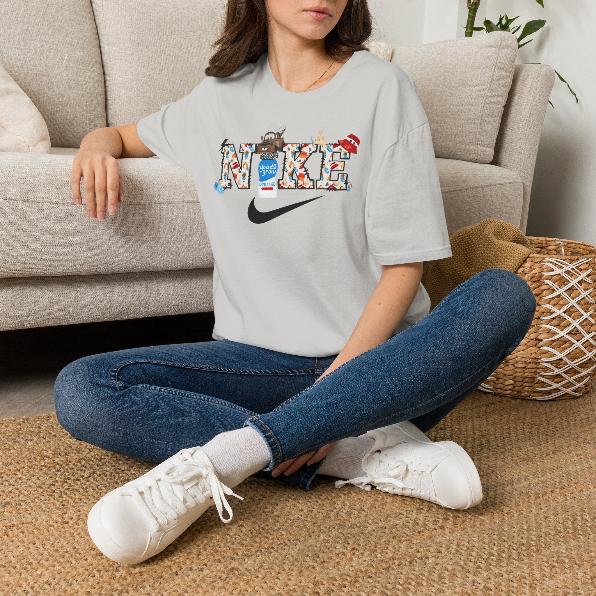 Nike Logo T-Shirt — Playful Retro Icons Graphic Tee