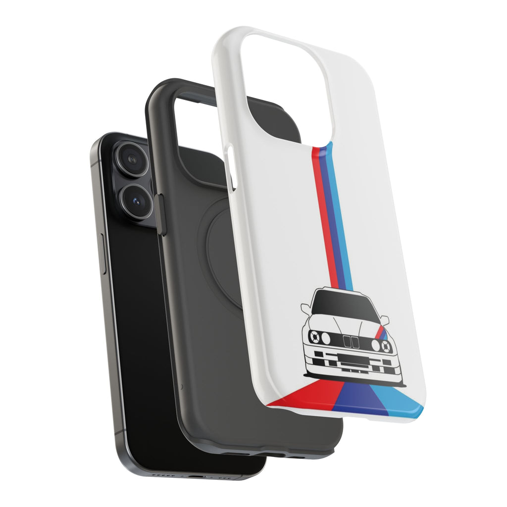 Phone Case — Retro Racing BMW Stripe Design (Impact-Resistant)
