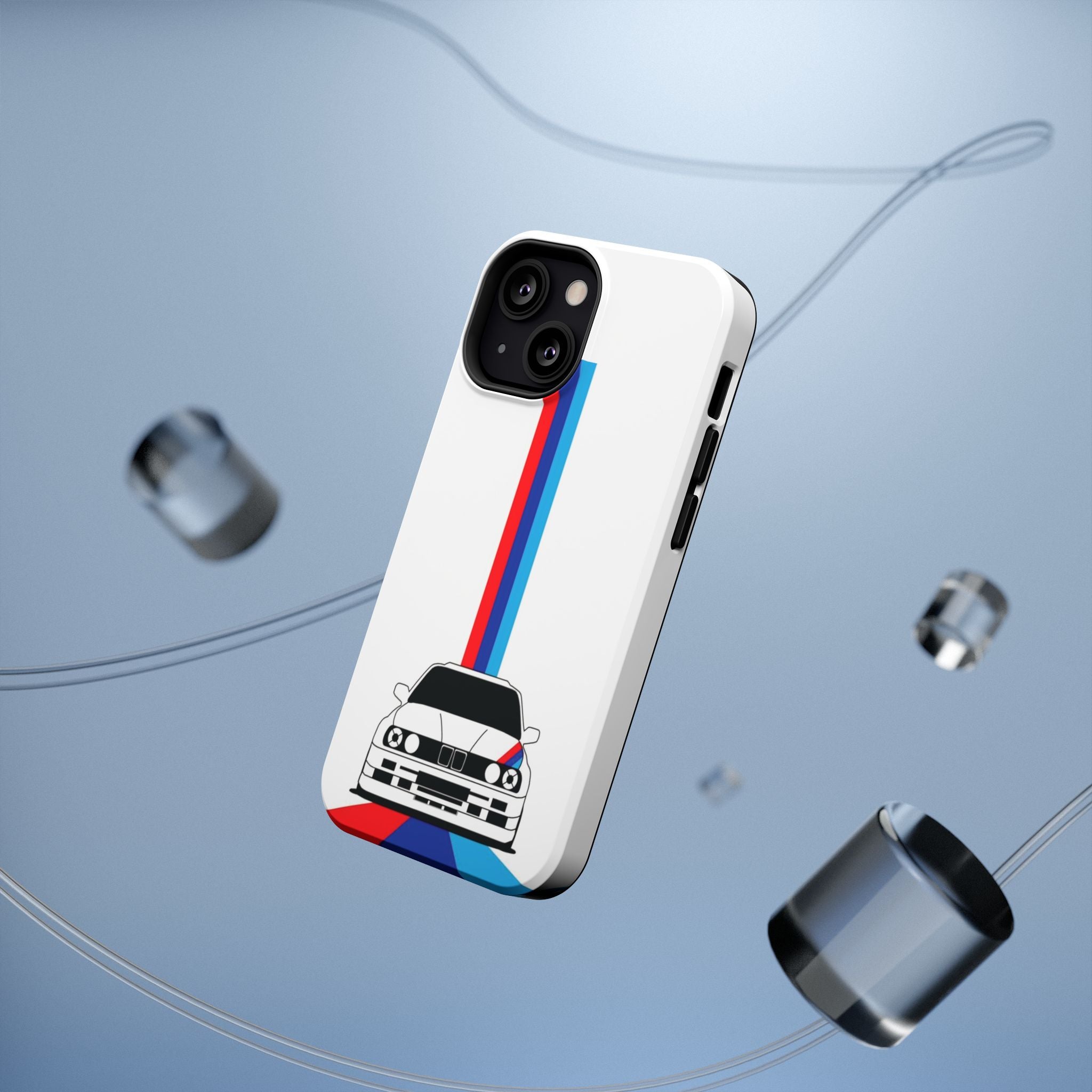 Phone Case — Retro Racing BMW Stripe Design (Impact-Resistant)