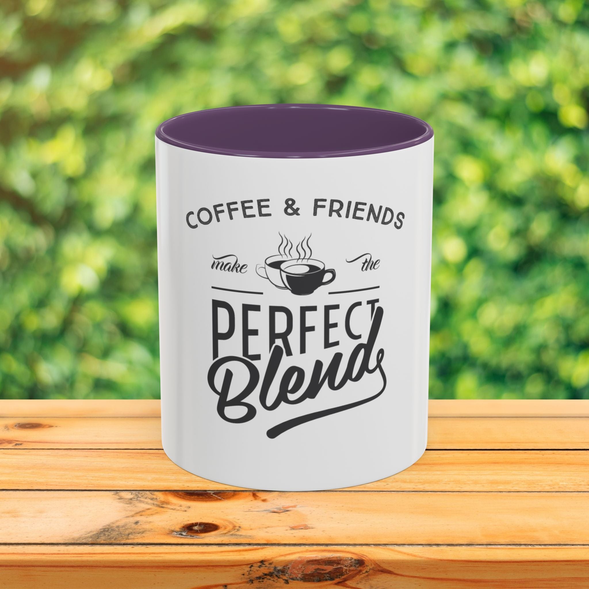Perfect Blend Accent Coffee Mug – “Coffee & Friends Make the Perfect Blend”
