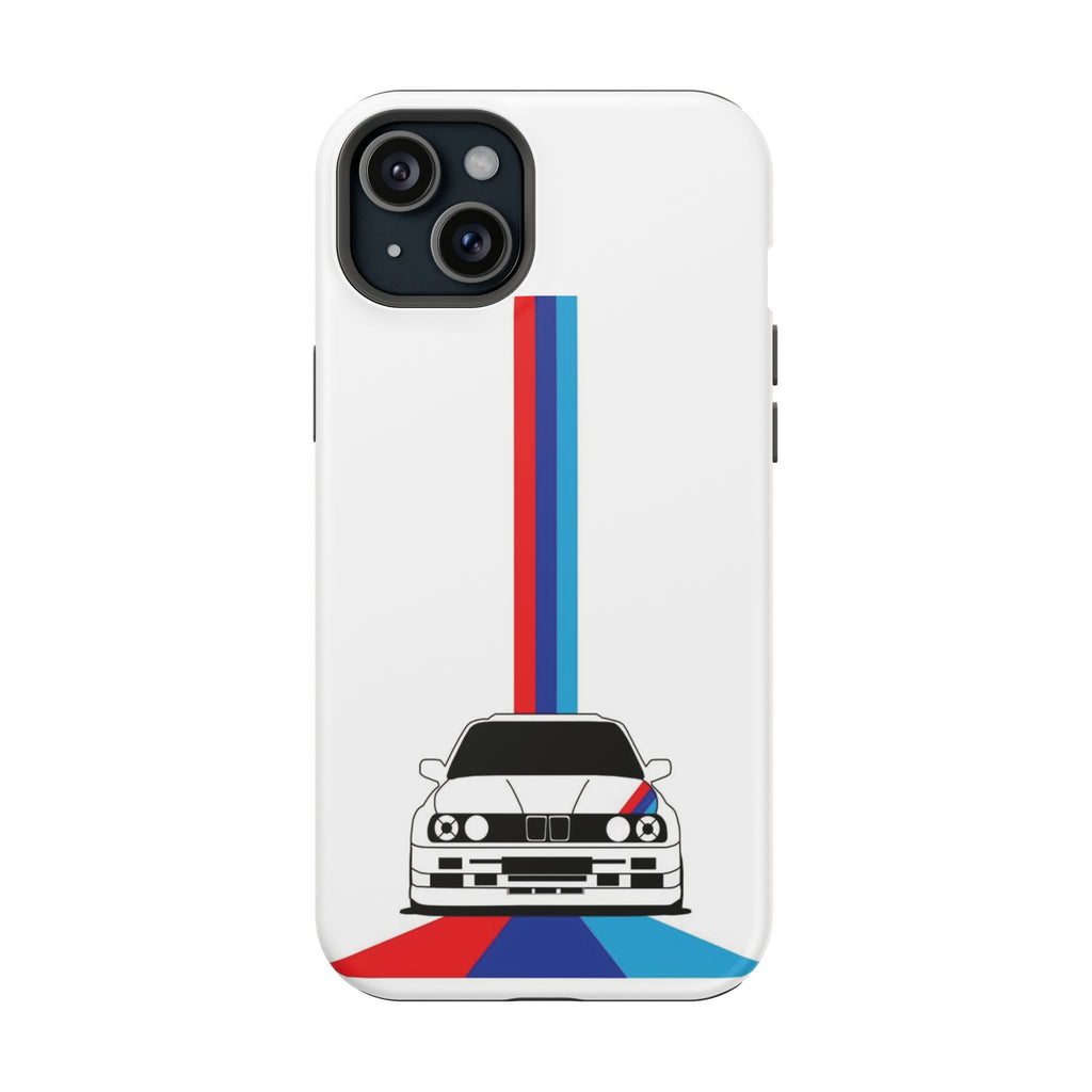 Phone Case — Retro Racing BMW Stripe Design (Impact-Resistant)