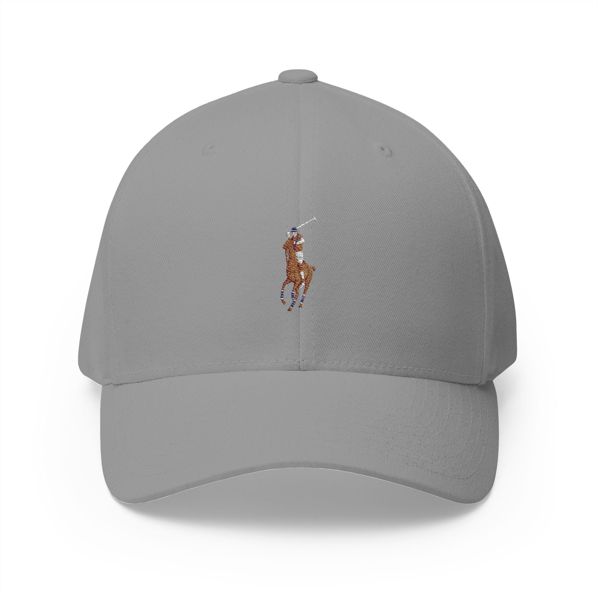 Polo Player Cap — Classic White Structured Baseball Hat