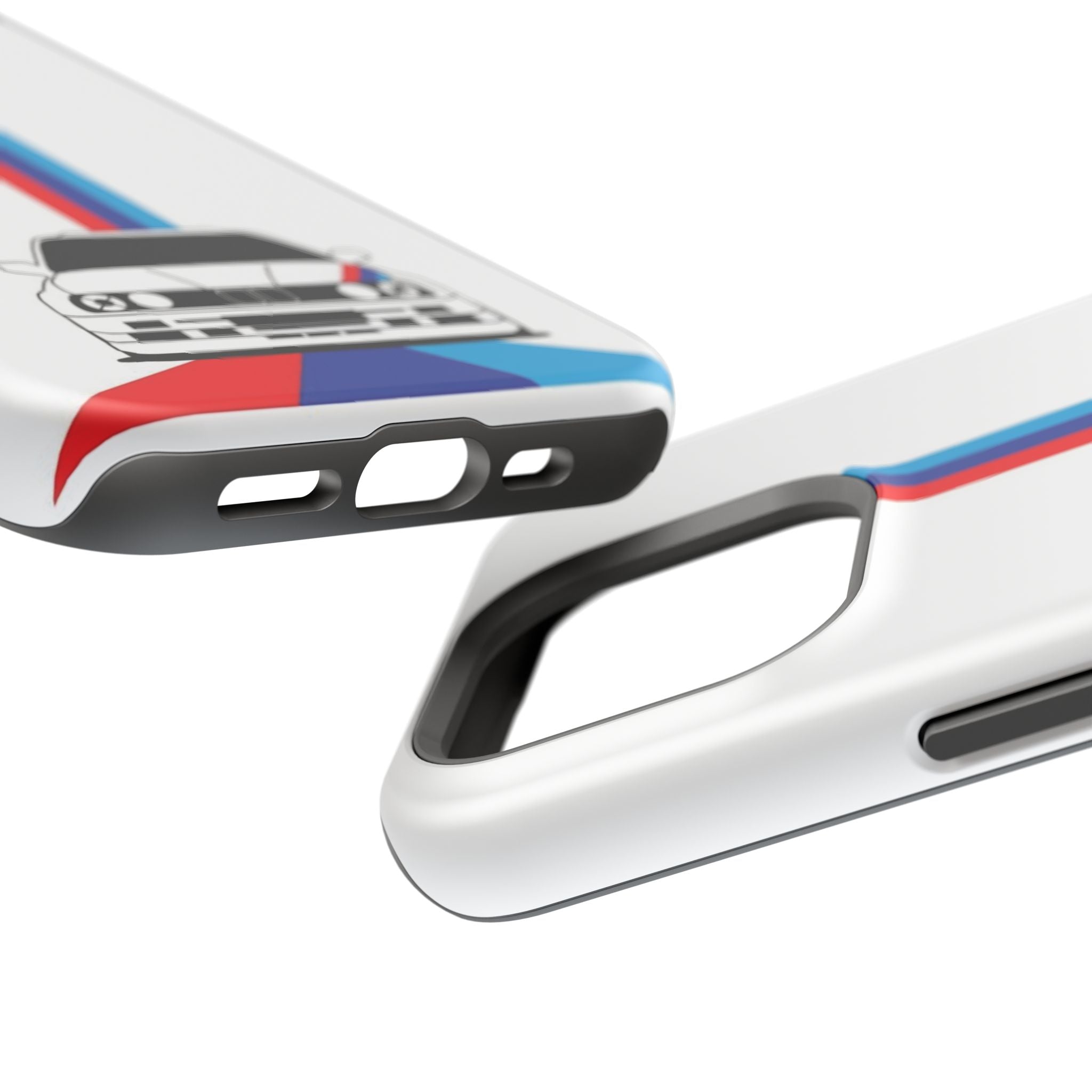 Phone Case — Retro Racing BMW Stripe Design (Impact-Resistant)