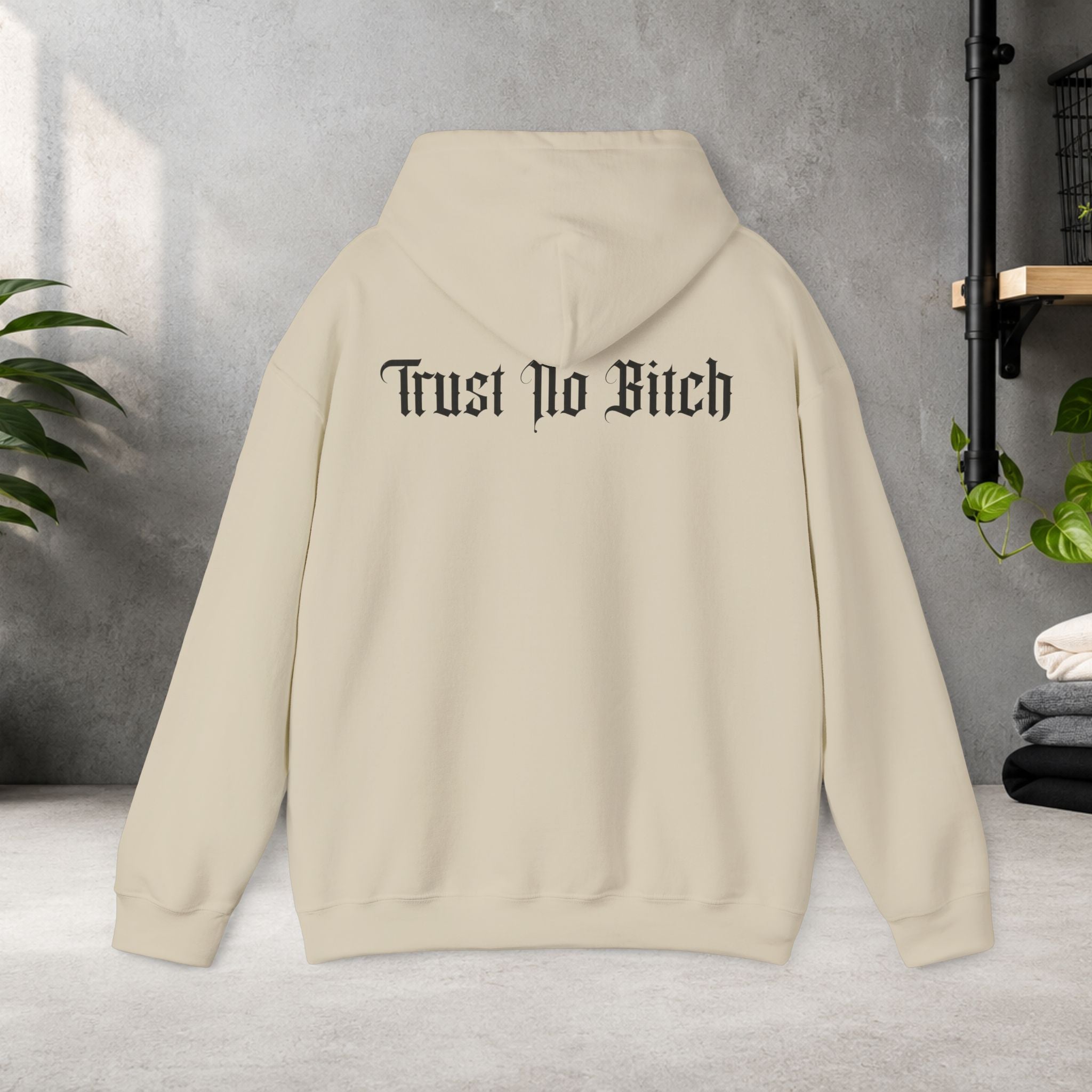 Einstein Tongue Hoodie — 'Trust No Bitch' Graphic Pullover