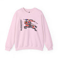 Crewneck Sweatshirt — Vintage Burbury Plaid Knight Graphic