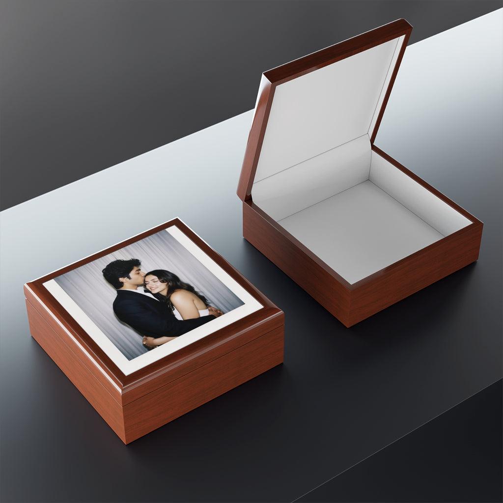 Add your Personalized Photo Jewelry Box — Custom Couple Picture Keepsake
