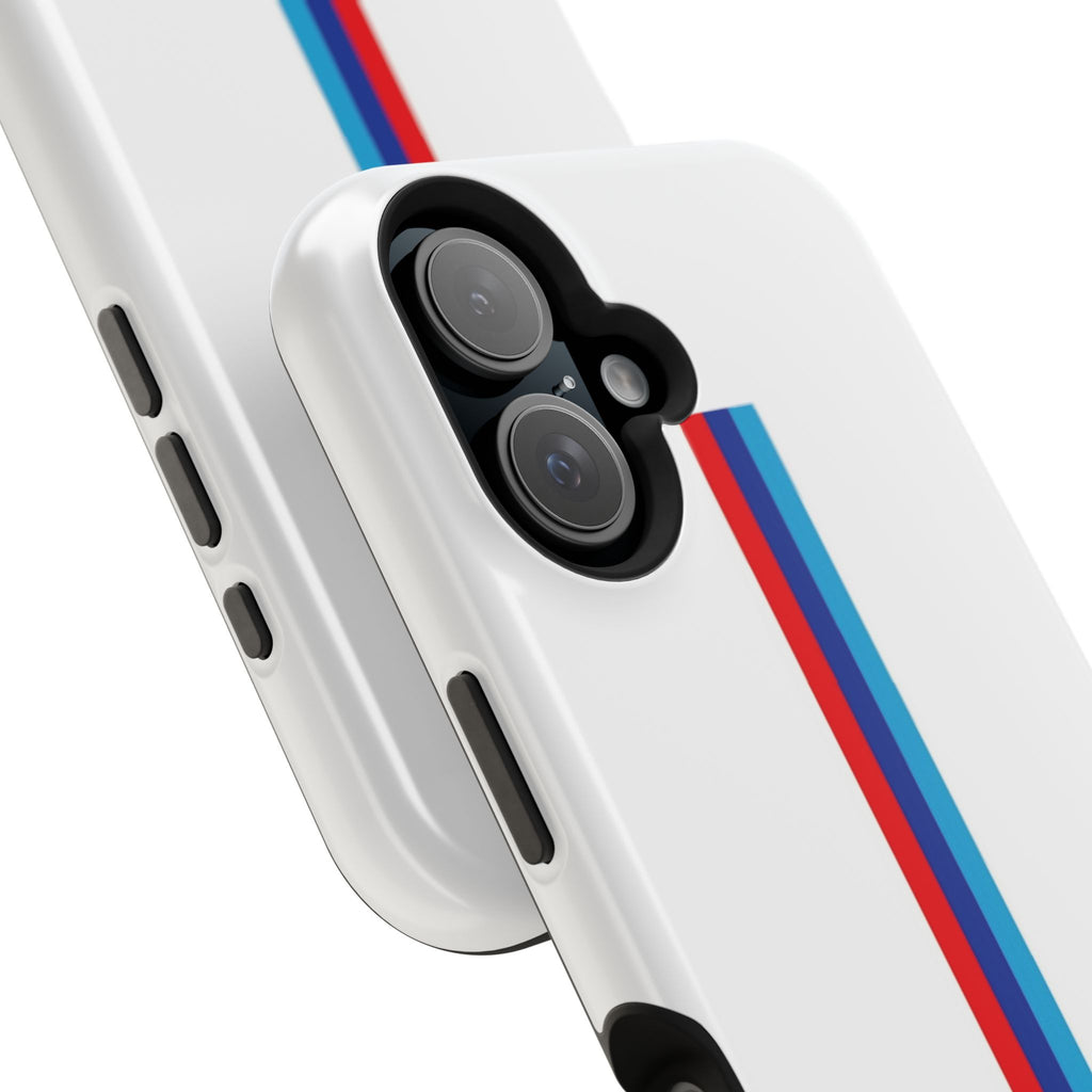 Phone Case — Retro Racing BMW Stripe Design (Impact-Resistant)