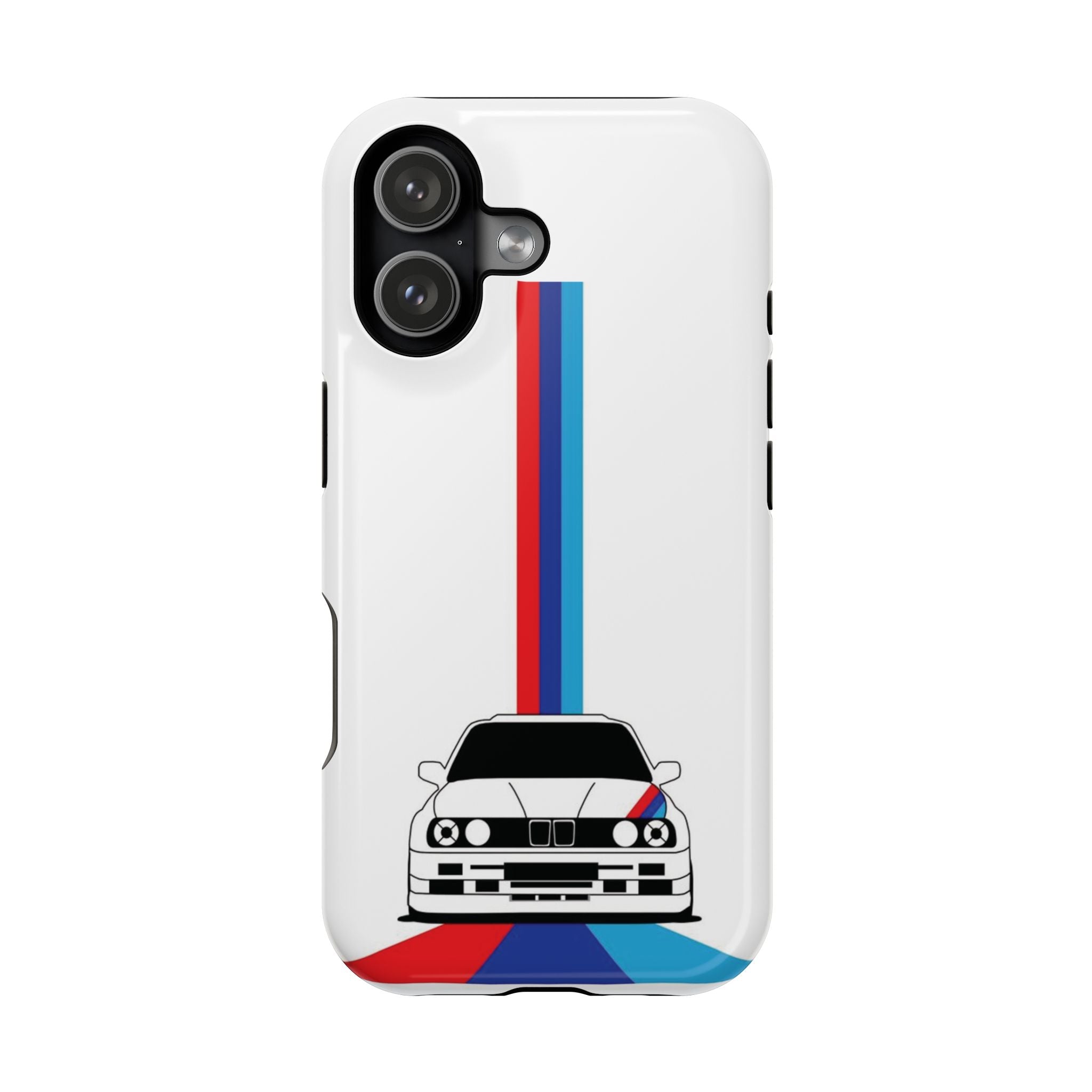 Phone Case — Retro Racing BMW Stripe Design (Impact-Resistant)