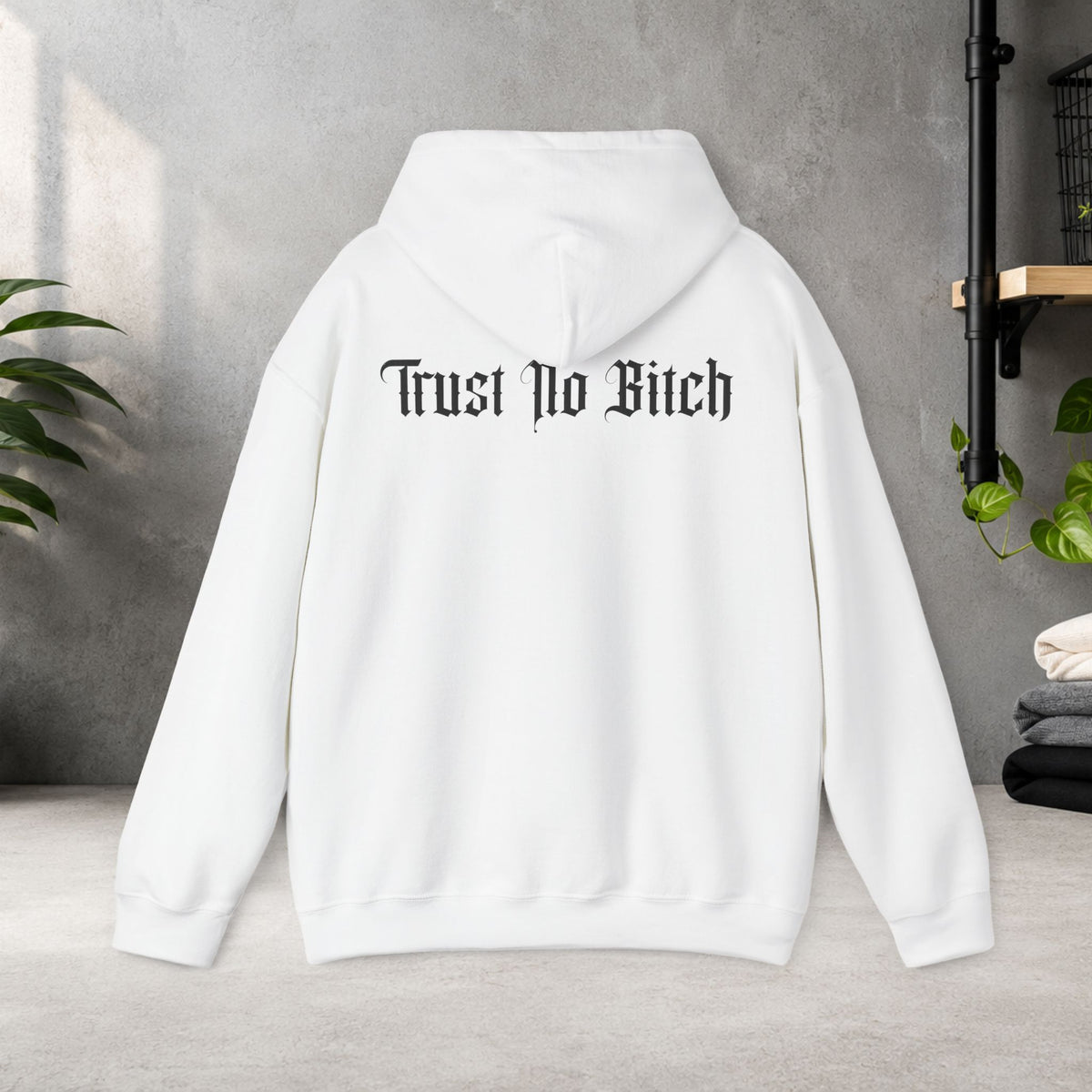 Einstein Tongue Hoodie — 'Trust No Bitch' Graphic Pullover