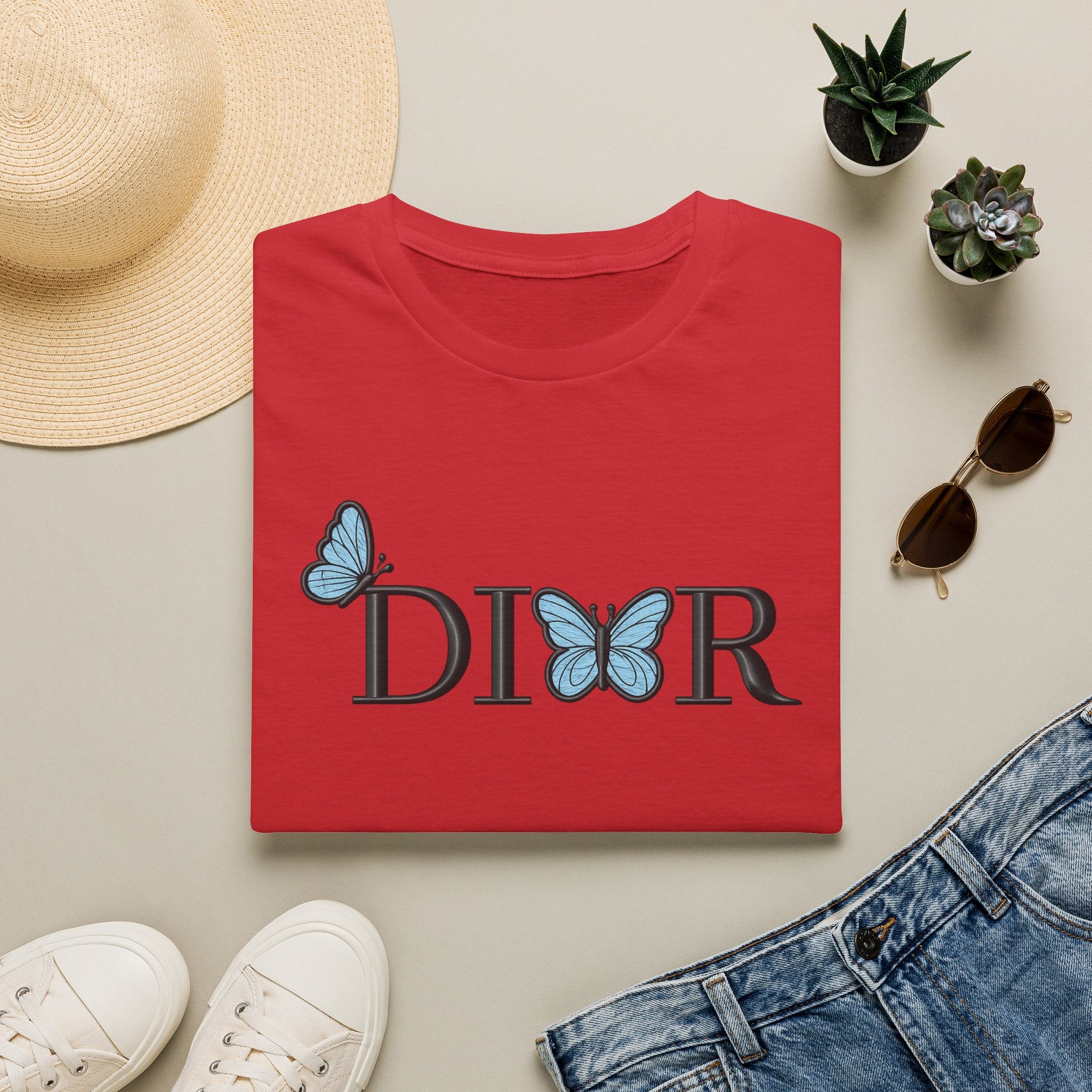 Dior Butterfly Graphic T-Shirt