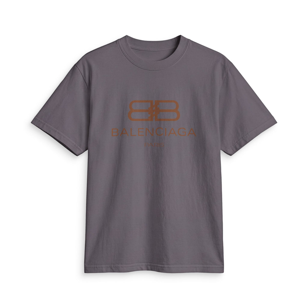 Balenci T-Shirt — Minimal Brown Monogram "Balenciaga Paris"