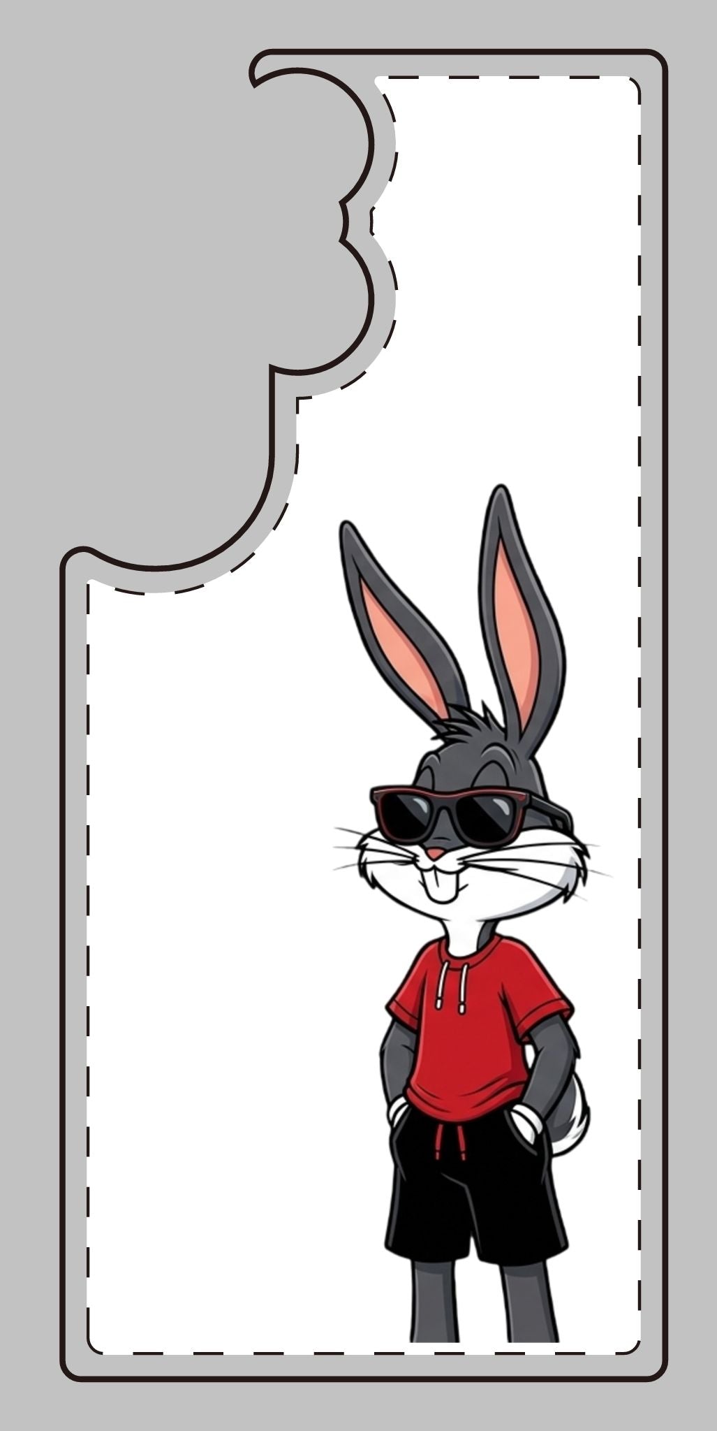 Custom print on any phone case Cool Bunny Cartoon Phone Case – Trendy Sunglasses Rabbit Design