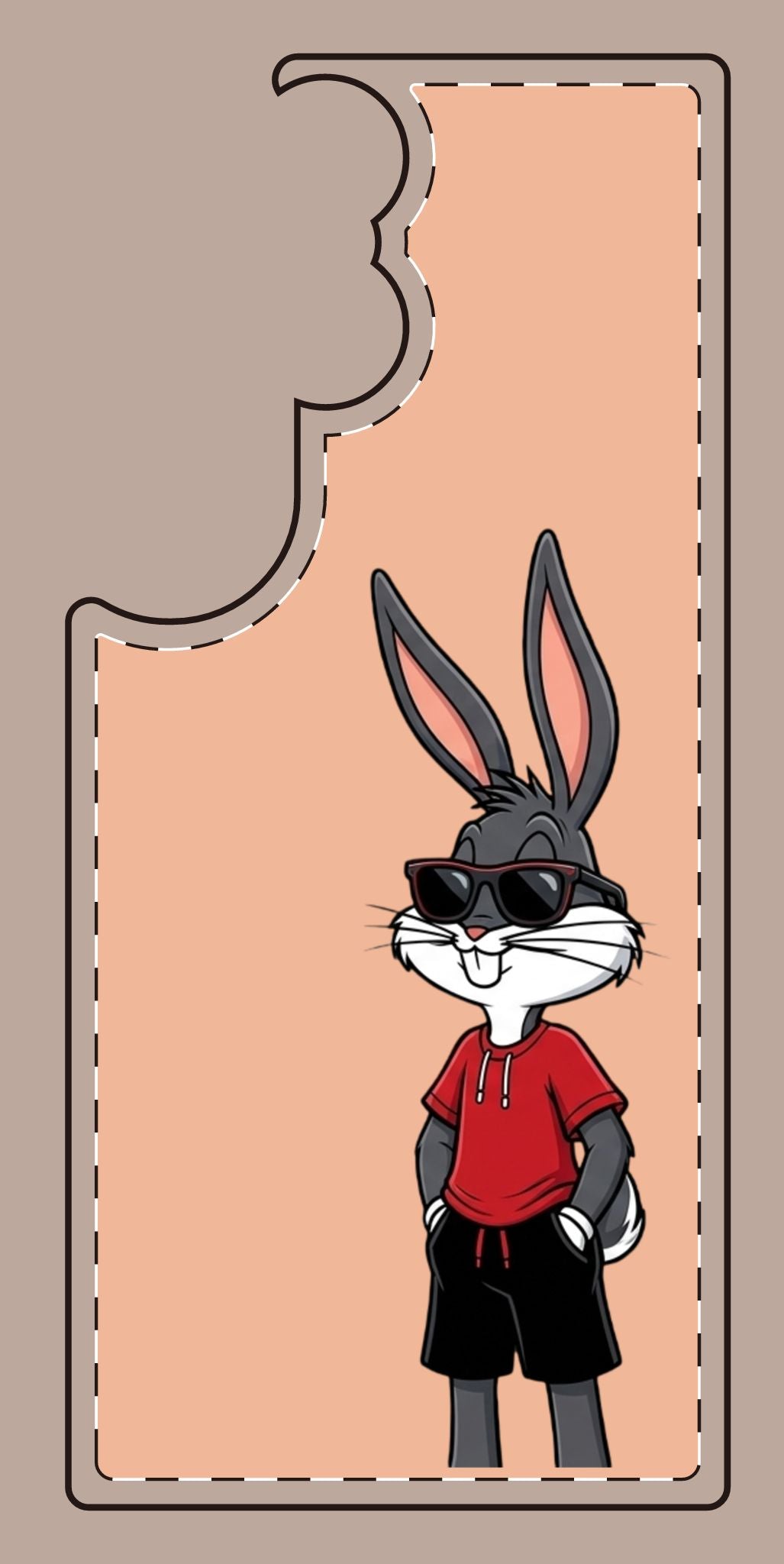 Custom print on any phone case Cool Bunny Cartoon Phone Case – Trendy Sunglasses Rabbit Design